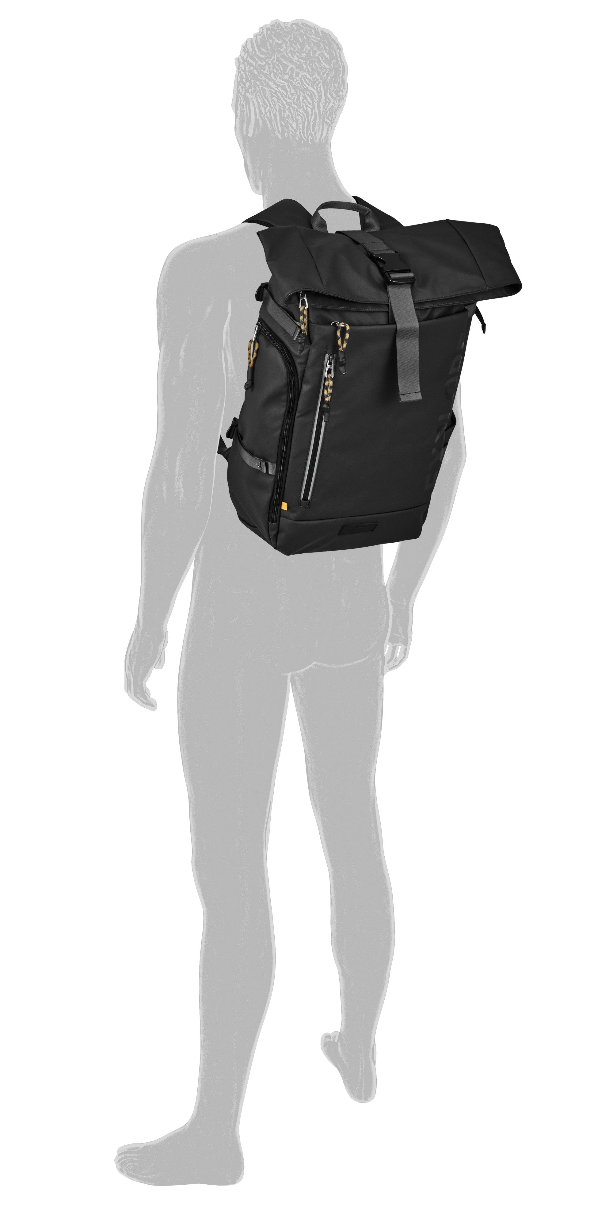 camel active Rugzak Explore waterafstotend gerecycled nylon en reflecterende ritsen