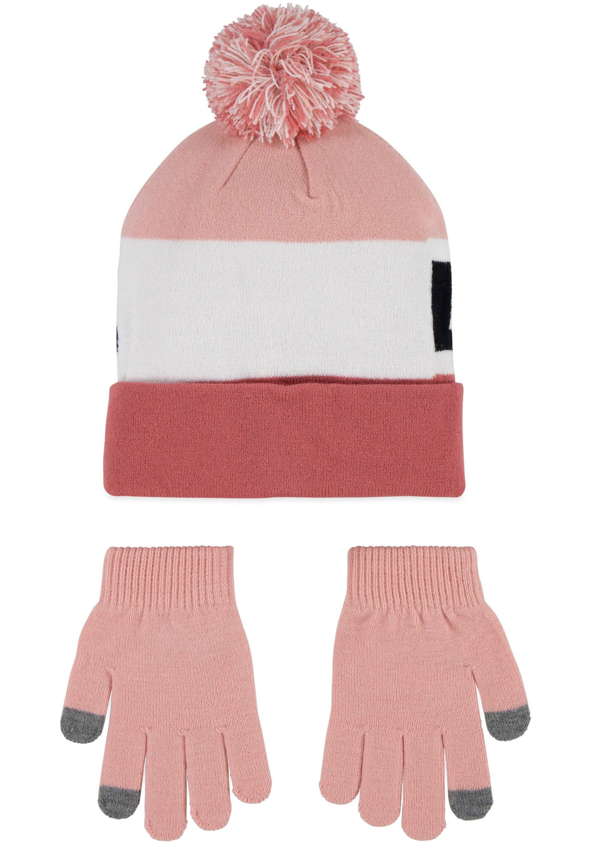 Levi's Kidswear Pomponmuts en handschoen in set (set)