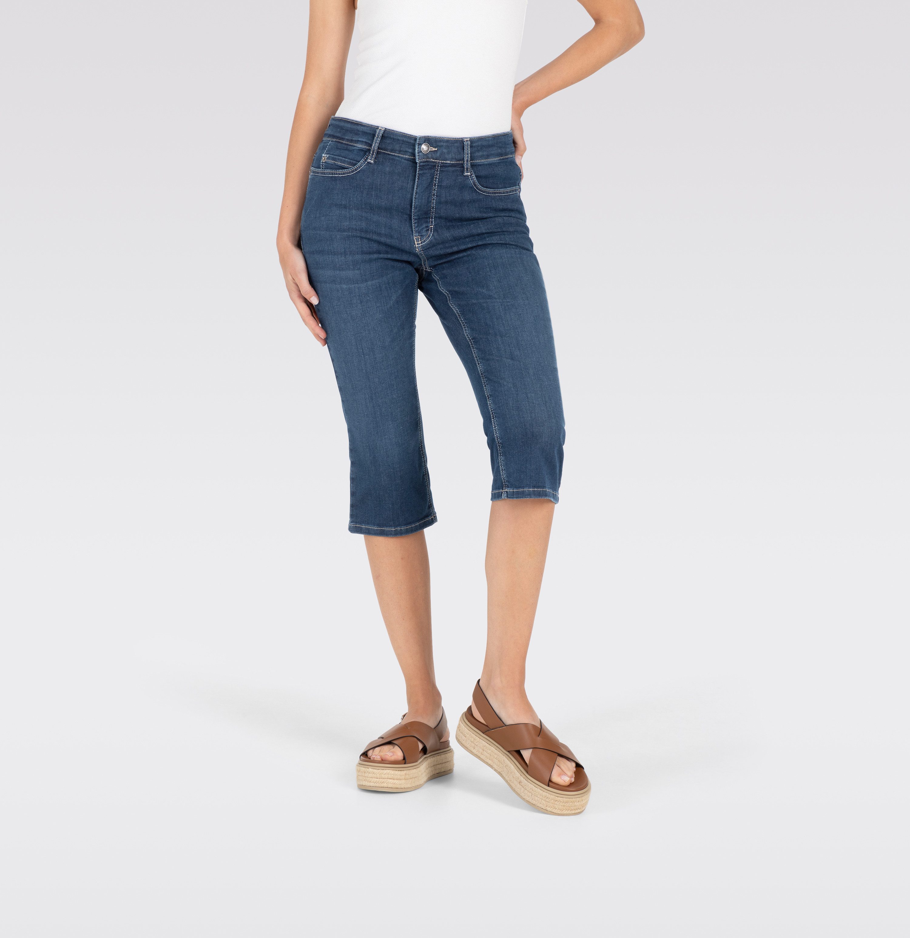 MAC Capri jeans Dream-Sum Comfortabele pasvorm met omrolbare zoom