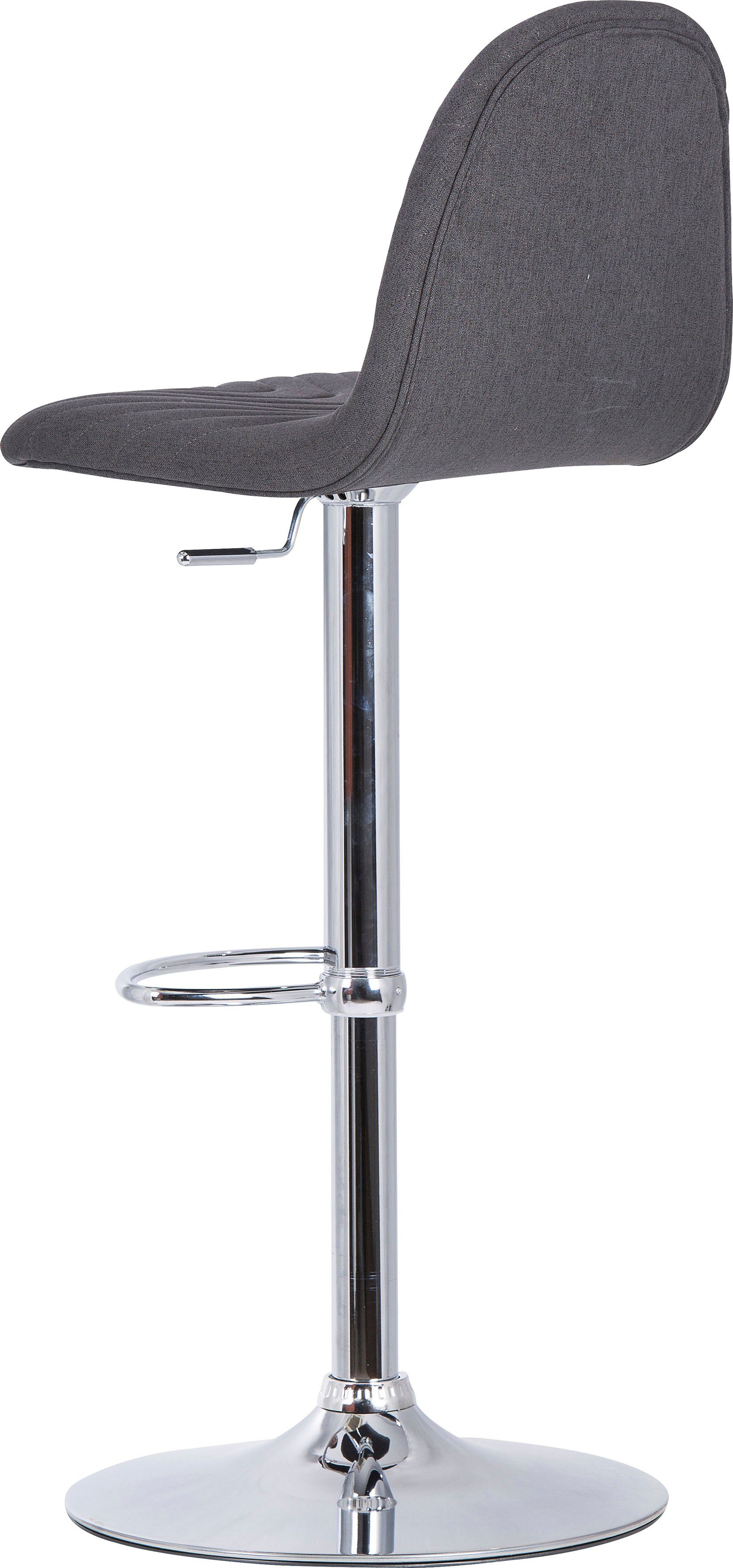 byLIVING Barkruk Casino 01 draaibaar met hoogteverstelling, bekleding van weefstof, metalen frame (set, 2 stuks)