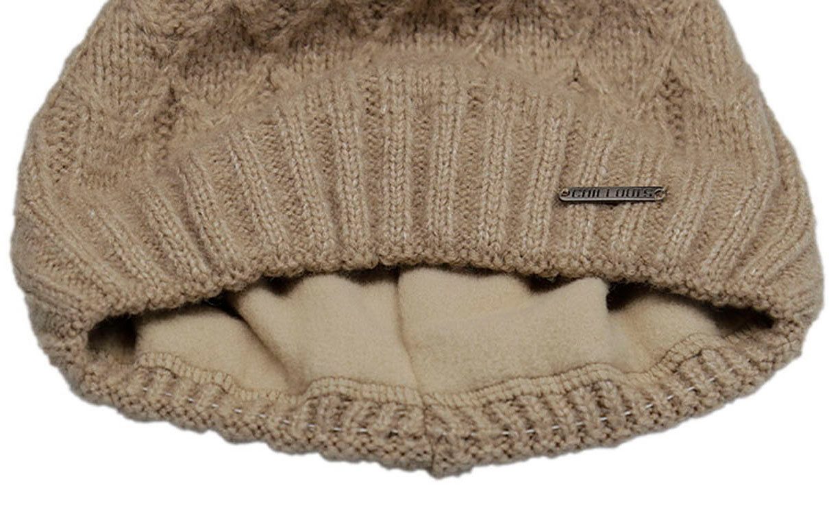 chillouts Pomponmuts Letizia Hat met afneembare faux-fur pompon