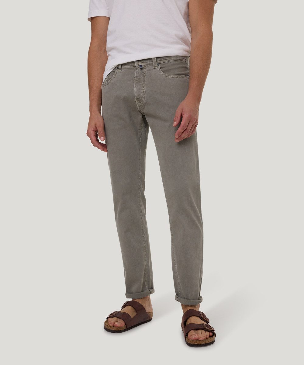 Pierre Cardin 5-pocket jeans PC-Lyon met omslagzoom heren heren spijkerbroek maat 32 groen