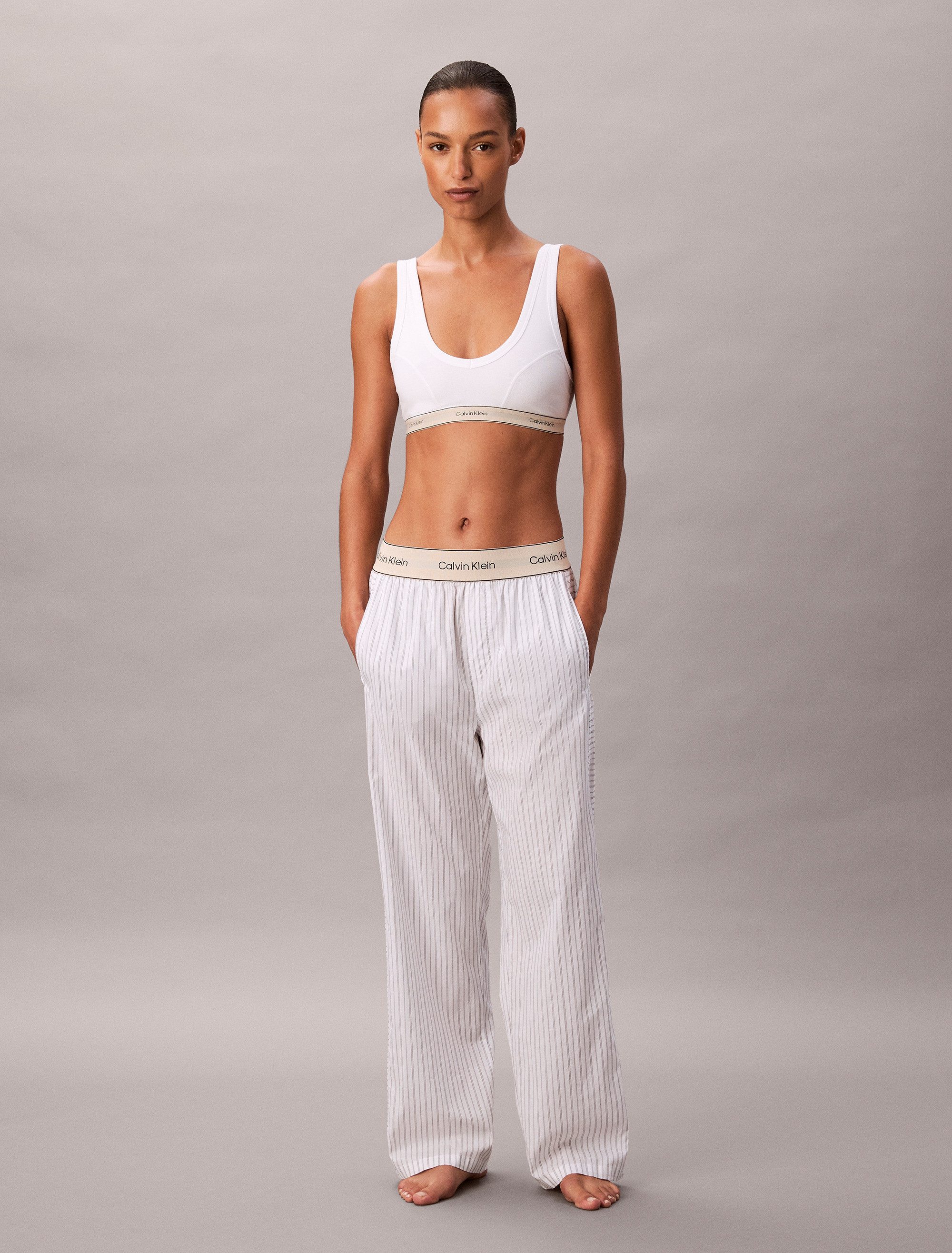 Calvin Klein Pyjamabroek LOGO SUPER POPLIN PANT