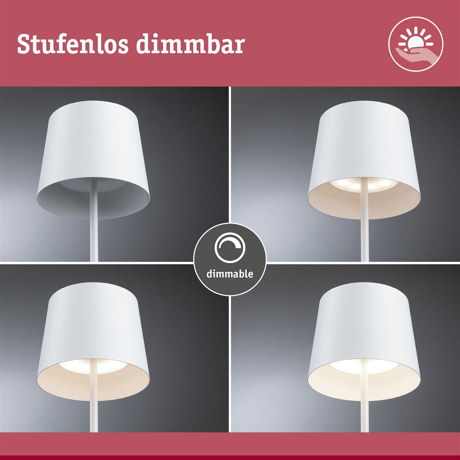 Paulmann Led-tafellamp voor buiten Acculamp Gilo IP44 dimbaar (1 stuk)