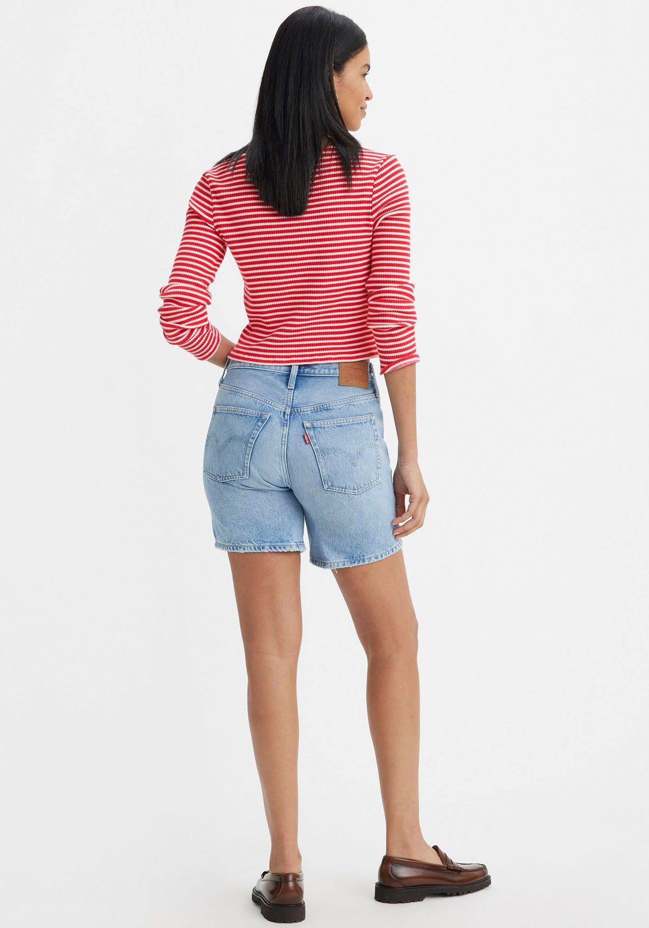 Levi's® Bermuda 501 Mid Thigh Short Met franje bij de zoom