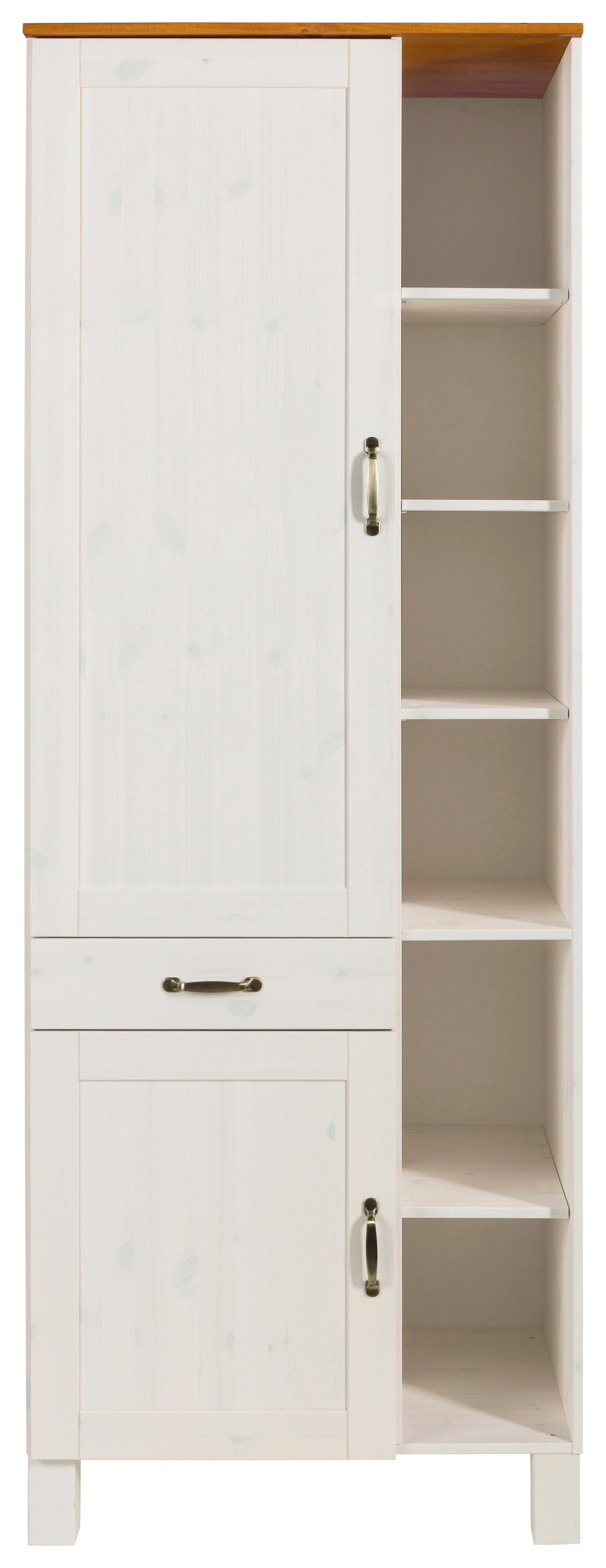 Home affaire Hoge kast Alby Breedte 75 cm, 2 deuren, 1 lade, 6 open vakken
