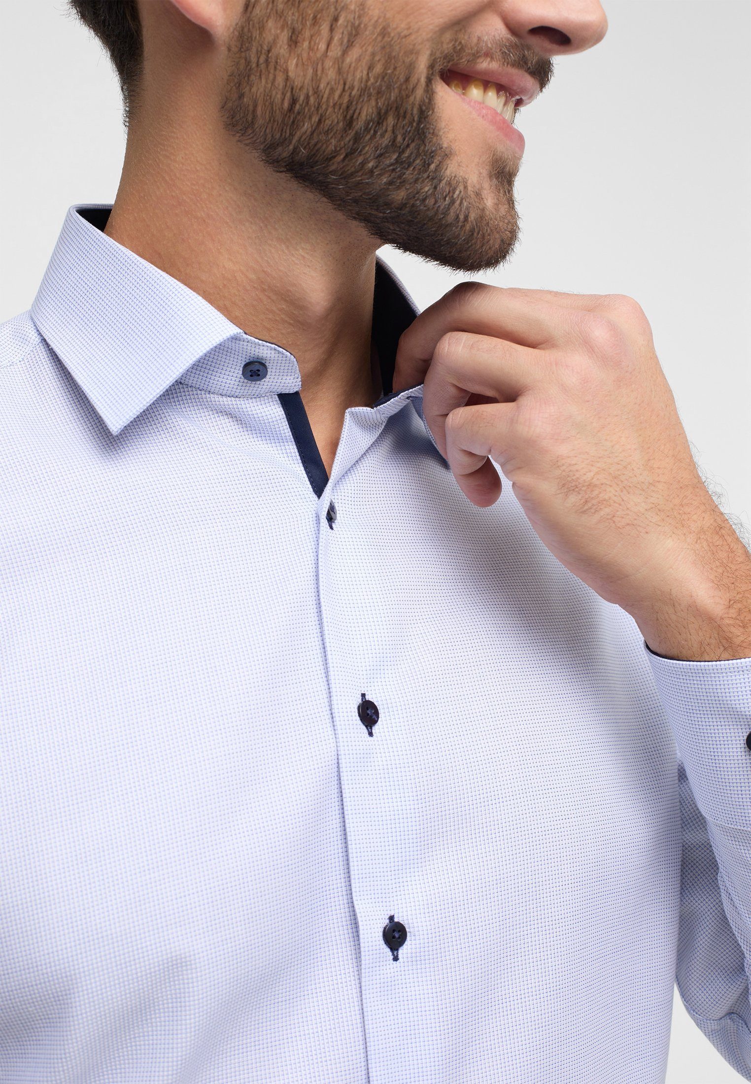 Eterna Overhemd met lange mouwen MODERN FIT NON IRON (strijkvrij)