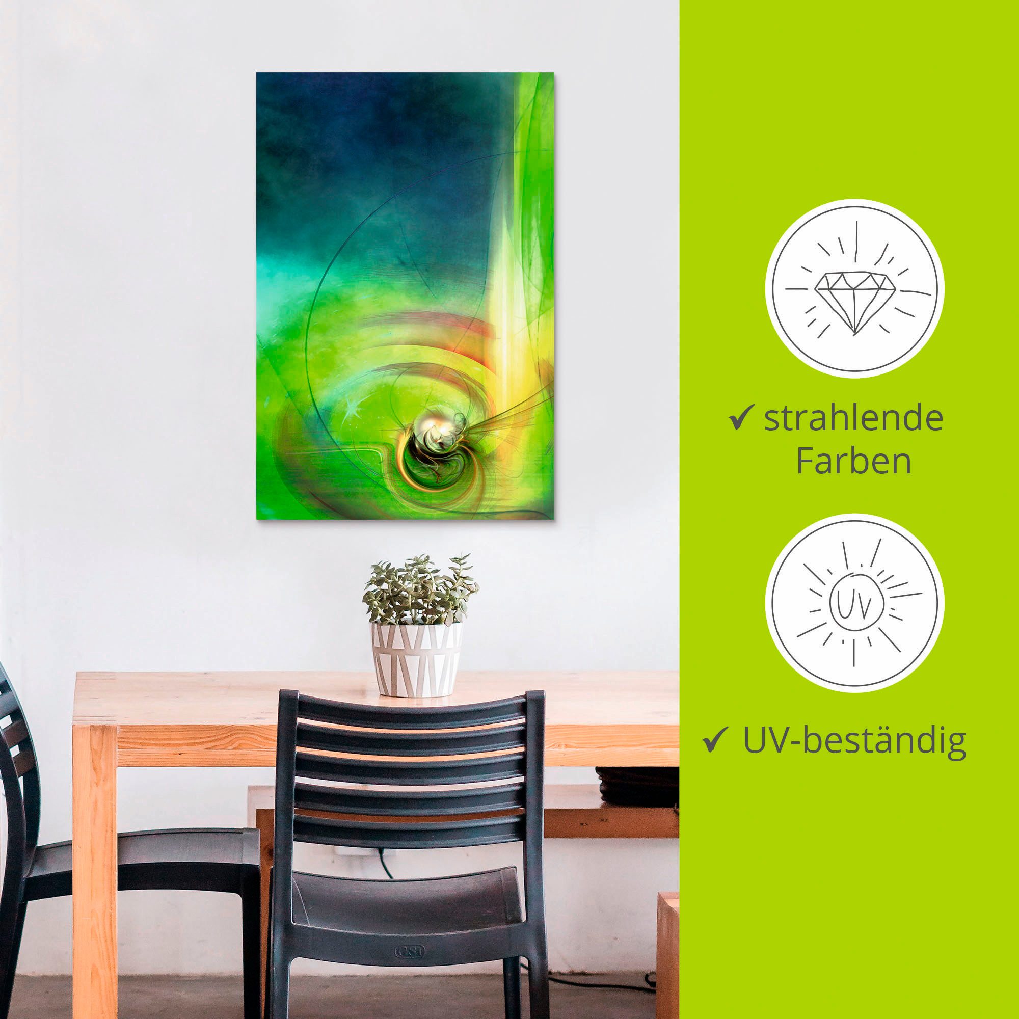 Artland Artprint Abstract spel CB als artprint van aluminium, artprint voor buiten, poster in diverse formaten