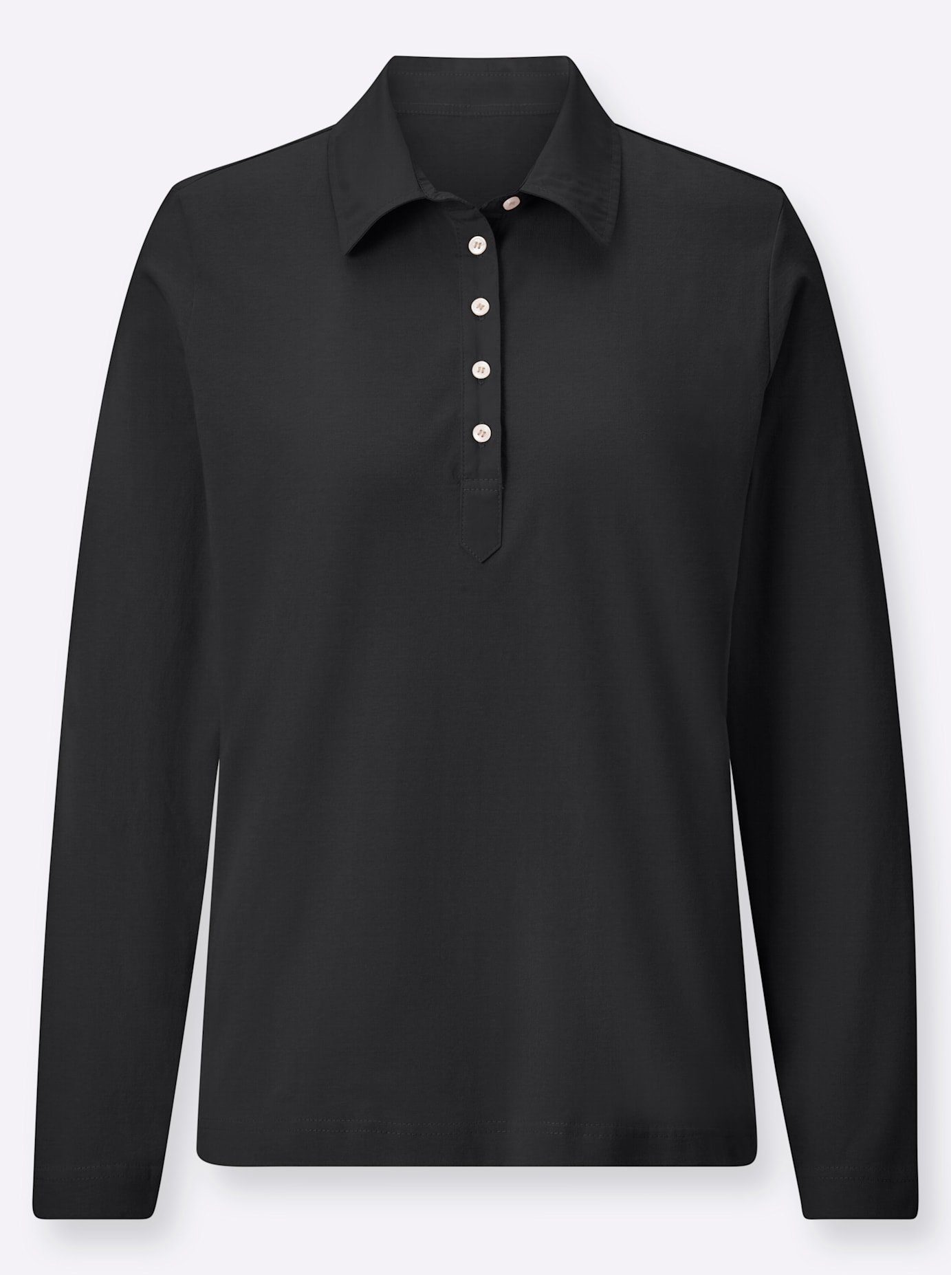 Casual Looks Poloshirt met lange mouwen Poloshirt (1-delig)