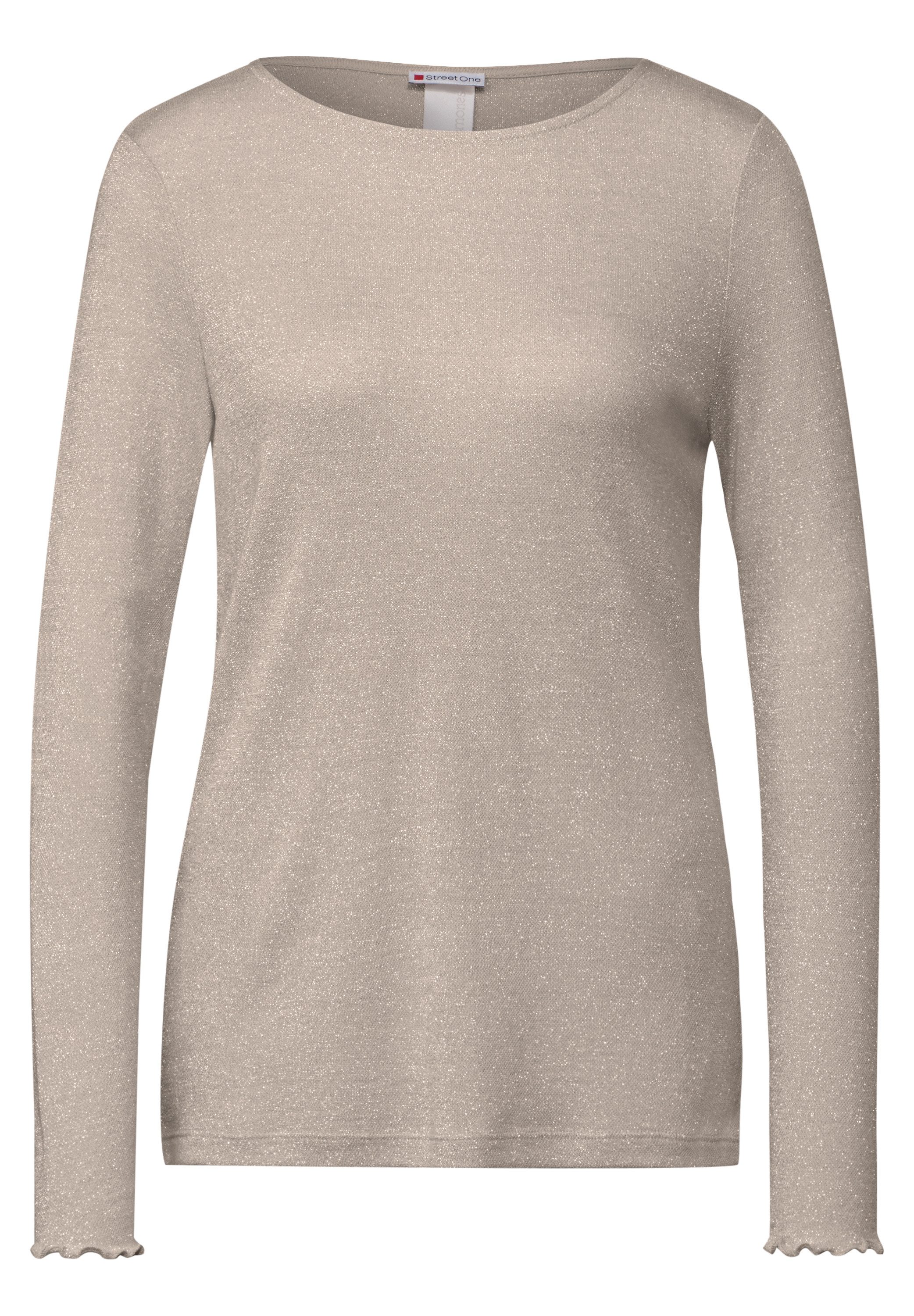 STREET ONE Shirt met lange mouwen met gemetalliseerde vezels