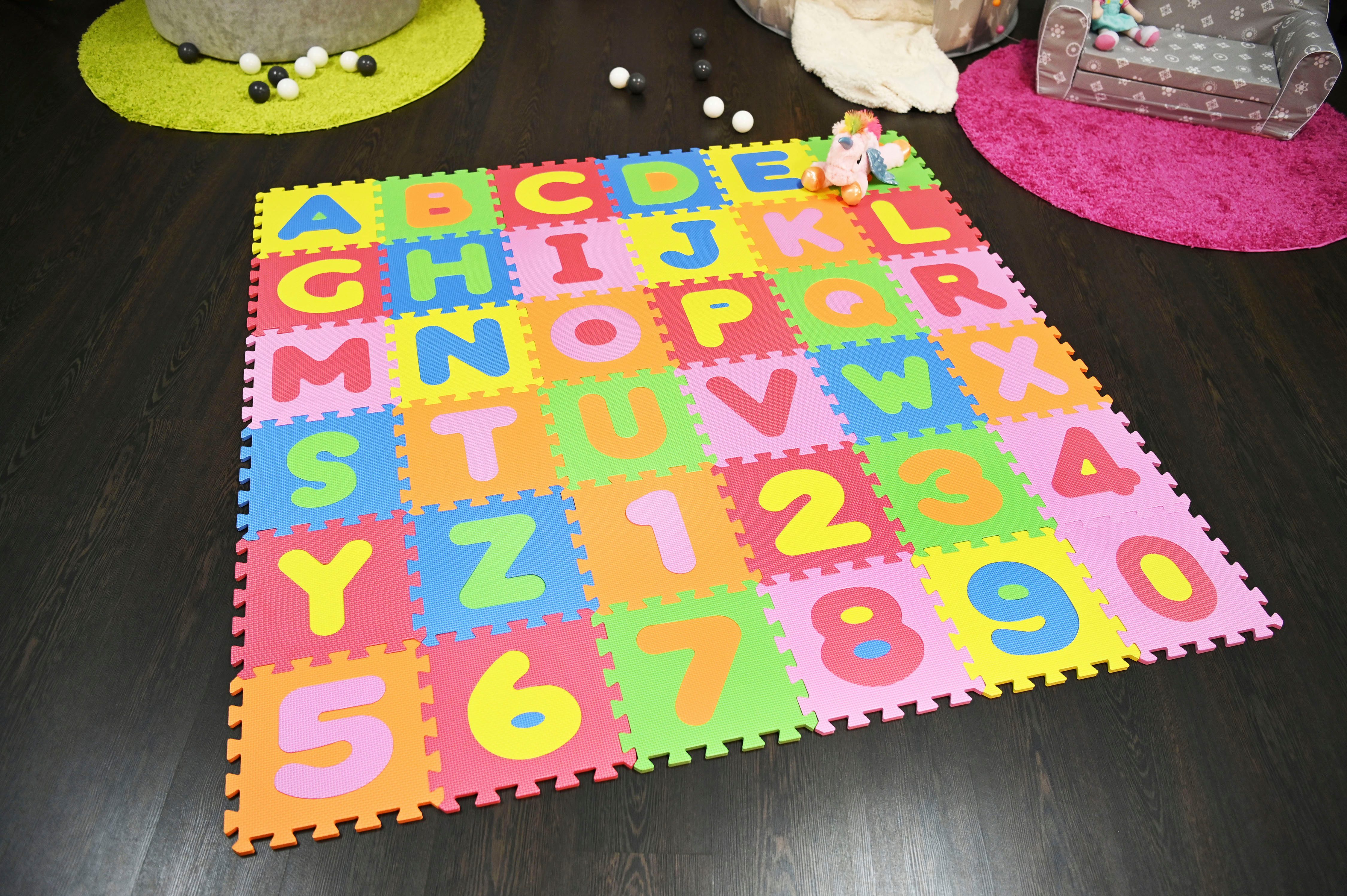 Knorrtoys® Puzzel Cijfers en letters Puzzelmat, vloerpuzzel