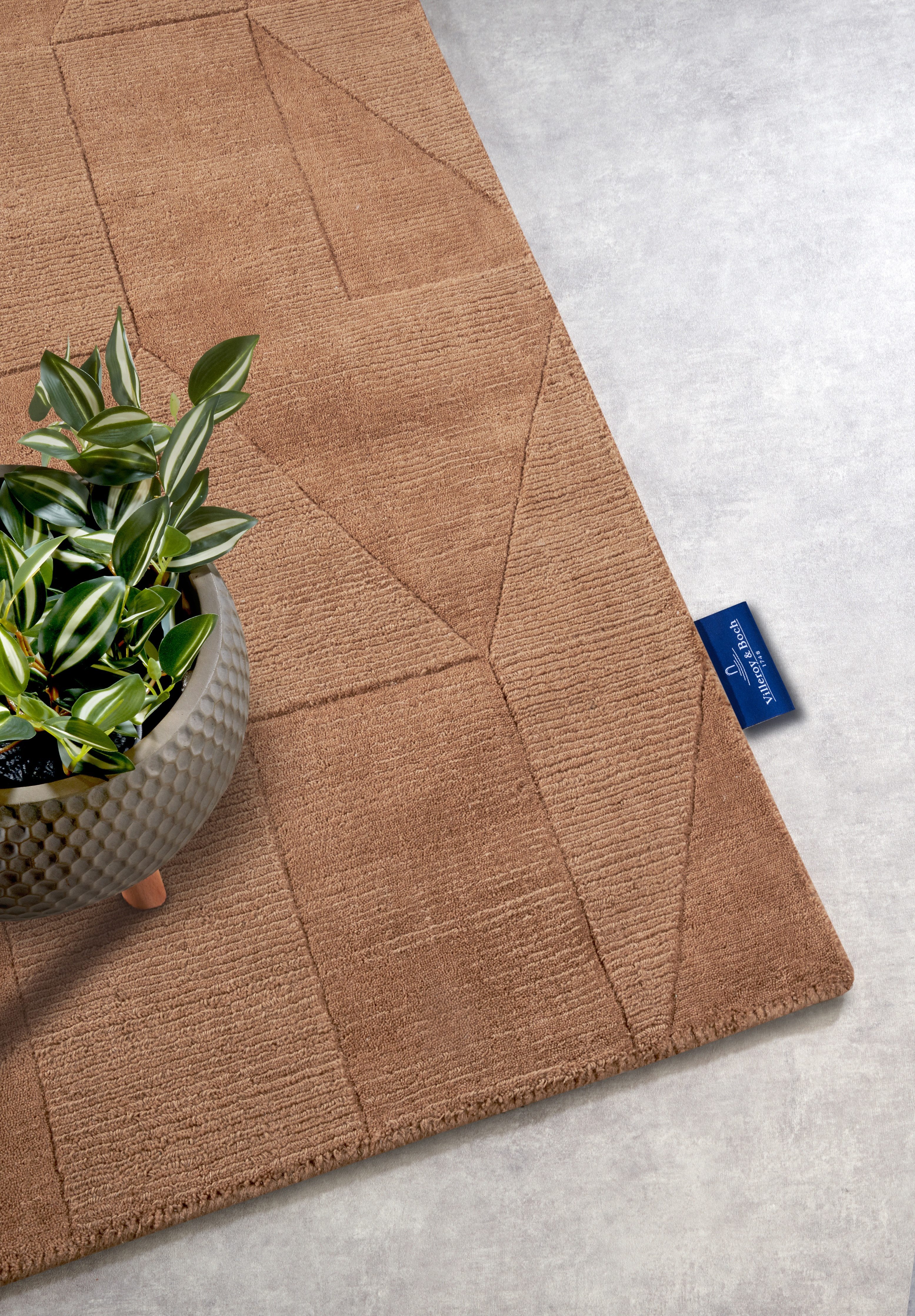 Villeroy & Boch Wollen kleed Ursule Loper, handgeweven, wol, natuur, woonkamer, geometrie, boho