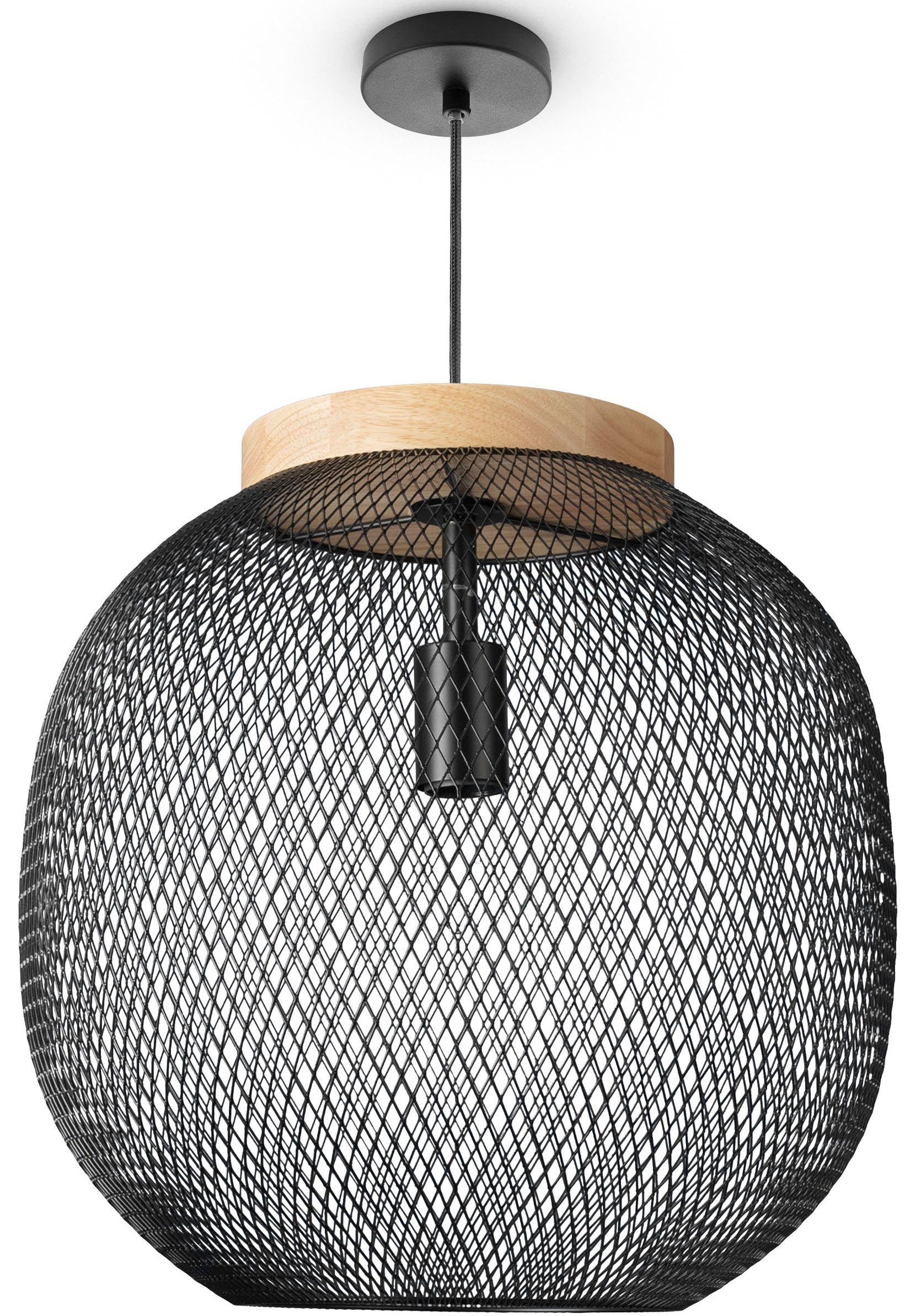 Paco Home Hanglamp TRAPU Pendellamp eettafel metaal mand retro pendellamp vintage E27