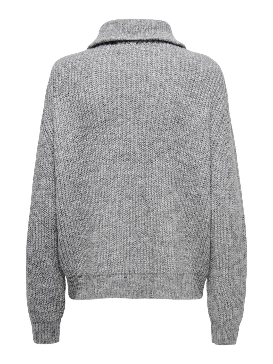 Only Gebreide trui ONLBAKER L S ZIP PULLOVER KNT NOOS
