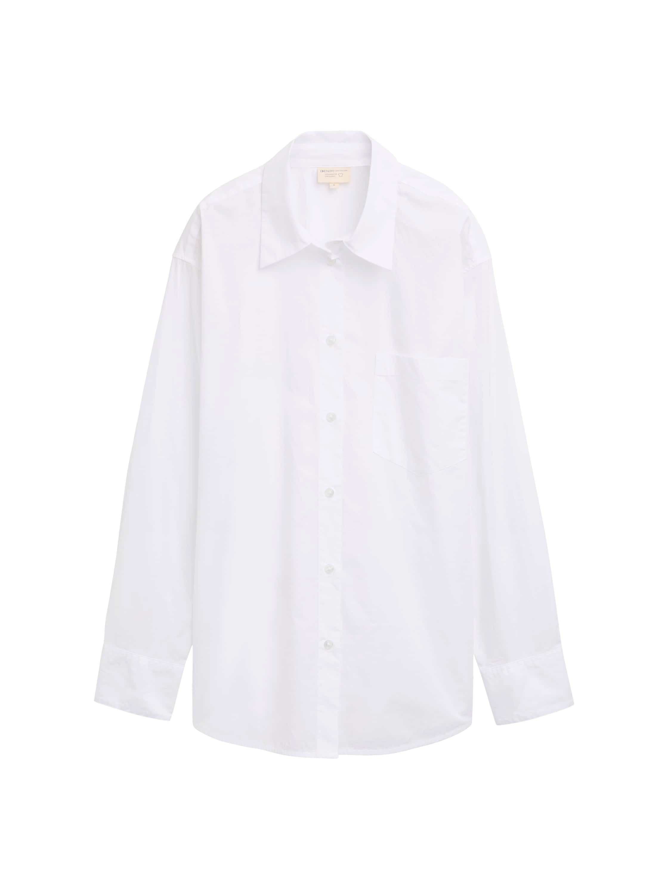 Tom Tailor Denim Blouse met lange mouwen met borstzak