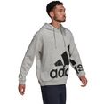 adidas performance sweatshirt essentials giant logo french terry hoody grijs