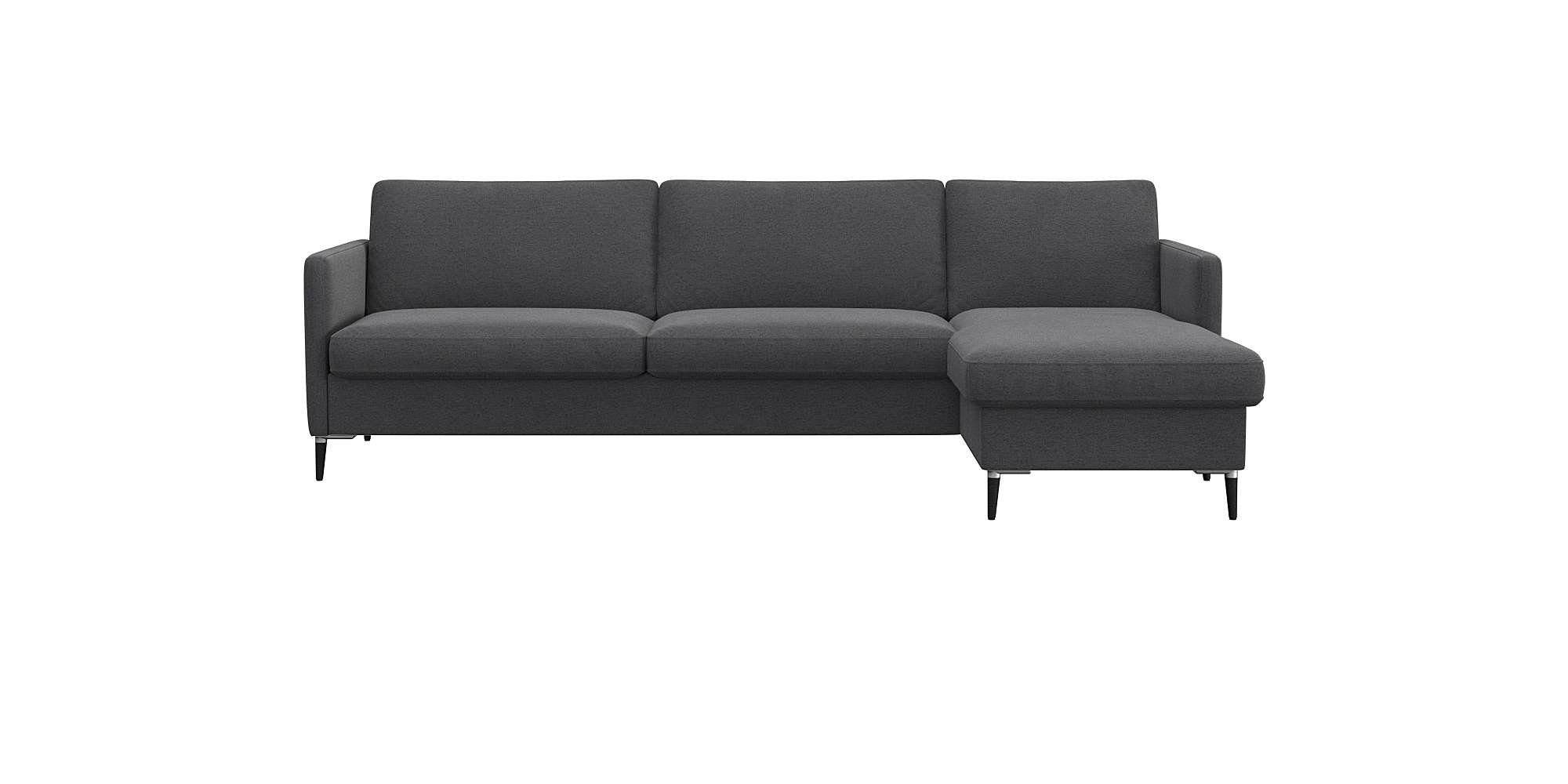 FLEXLUX Hoekbank Fiore, super zitcomfort door koudschuim in de zitting, L-vorm grijs, hoekbanken