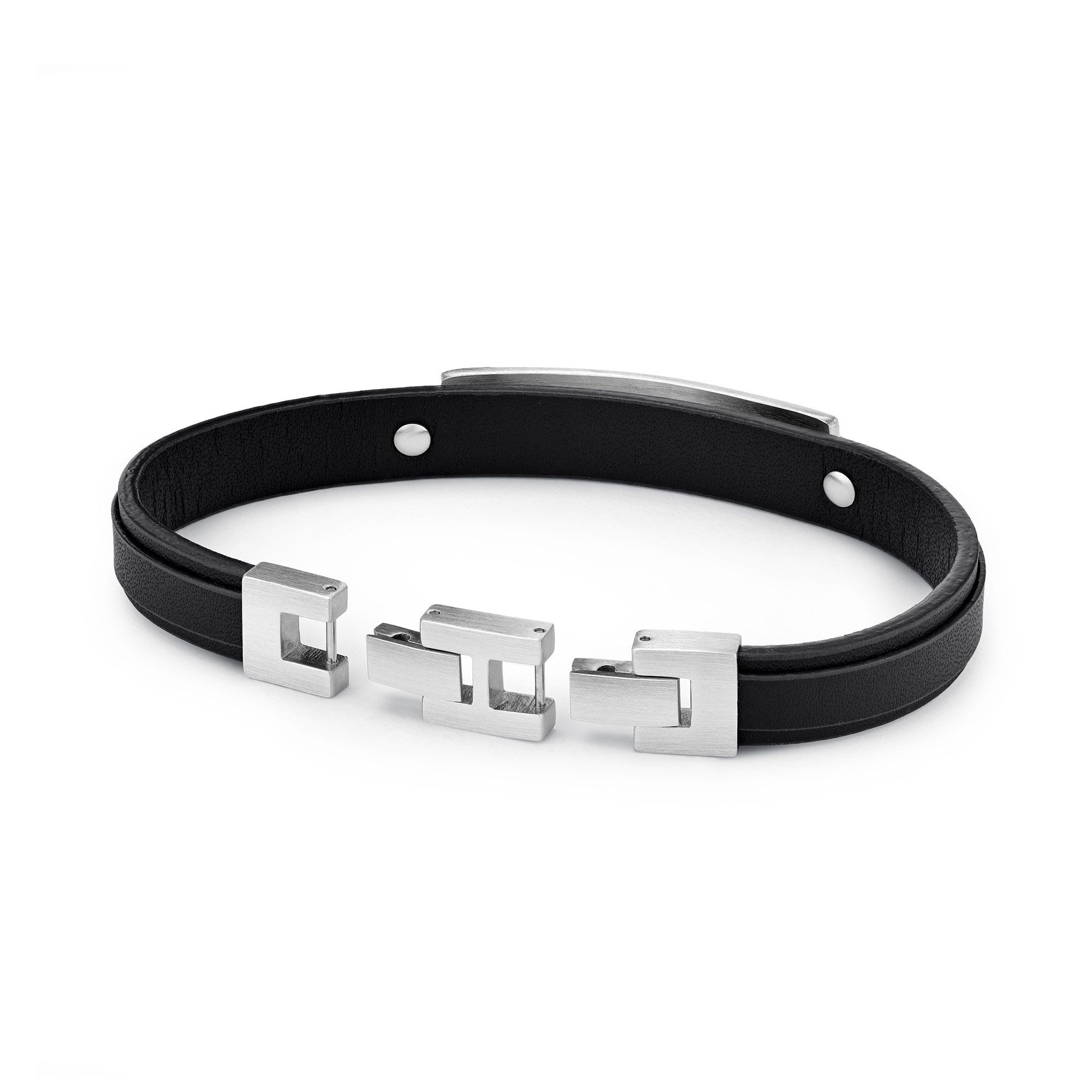 FYNCH-HATTON Leren armband Sieraden cadeau armband Leather meets Metal