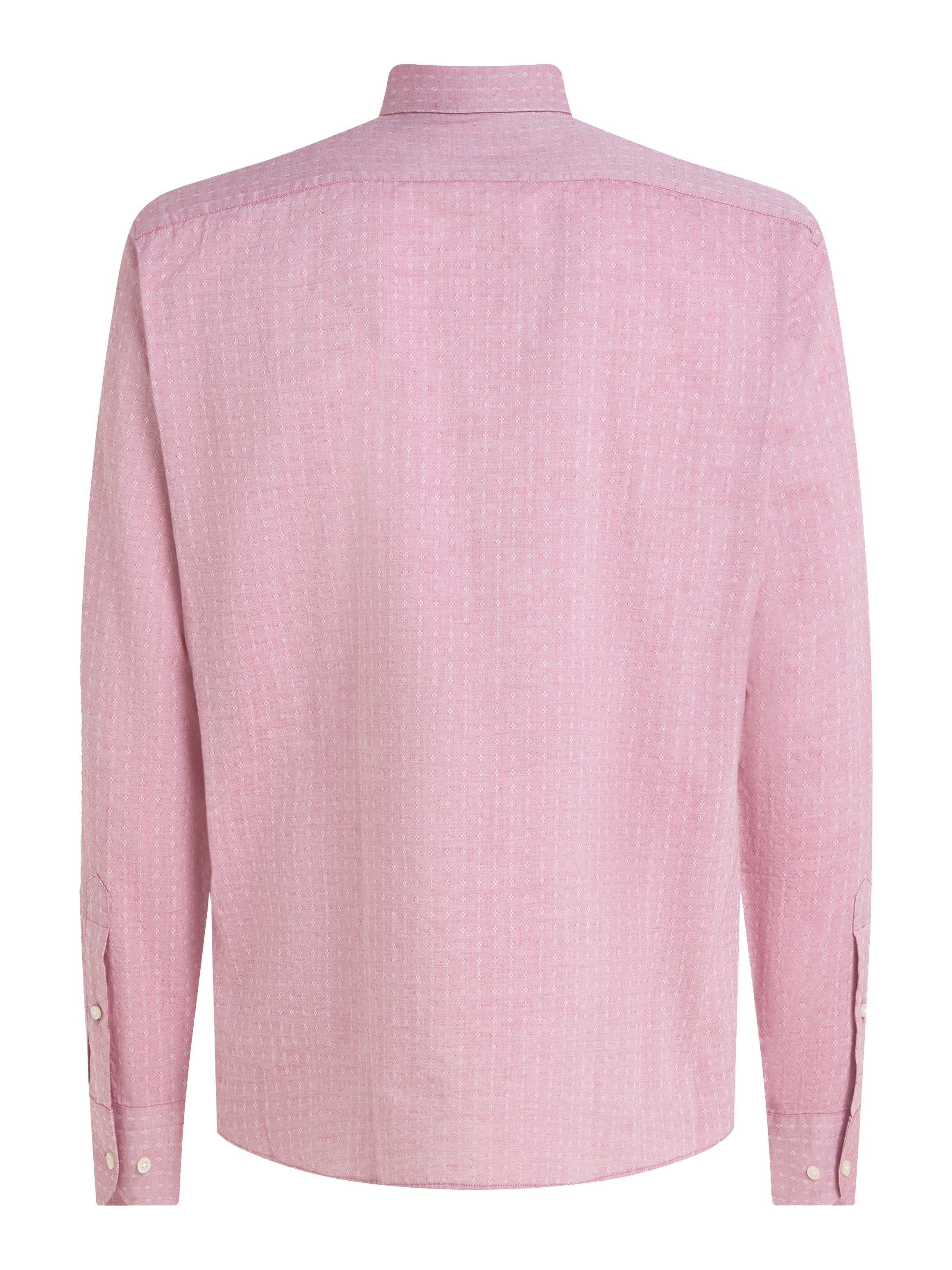 Tommy Hilfiger Overhemd met lange mouwen CL W-OXFORD DOBBY RF SHIRT met subtiele labelvlag op de borst