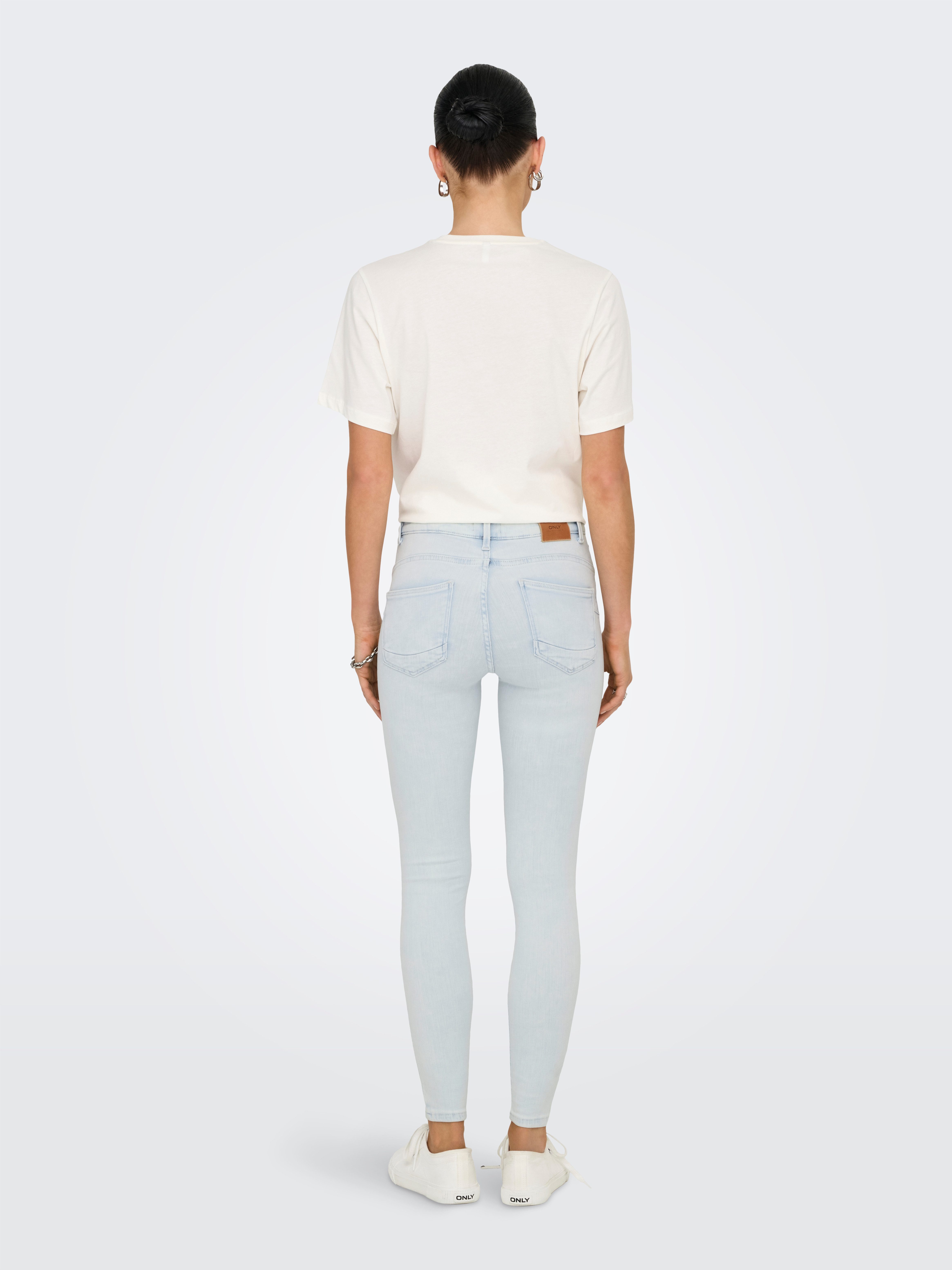 Only Push-up jeans ONLPOWER MID WAIST SK PUSH UP DNM TAI