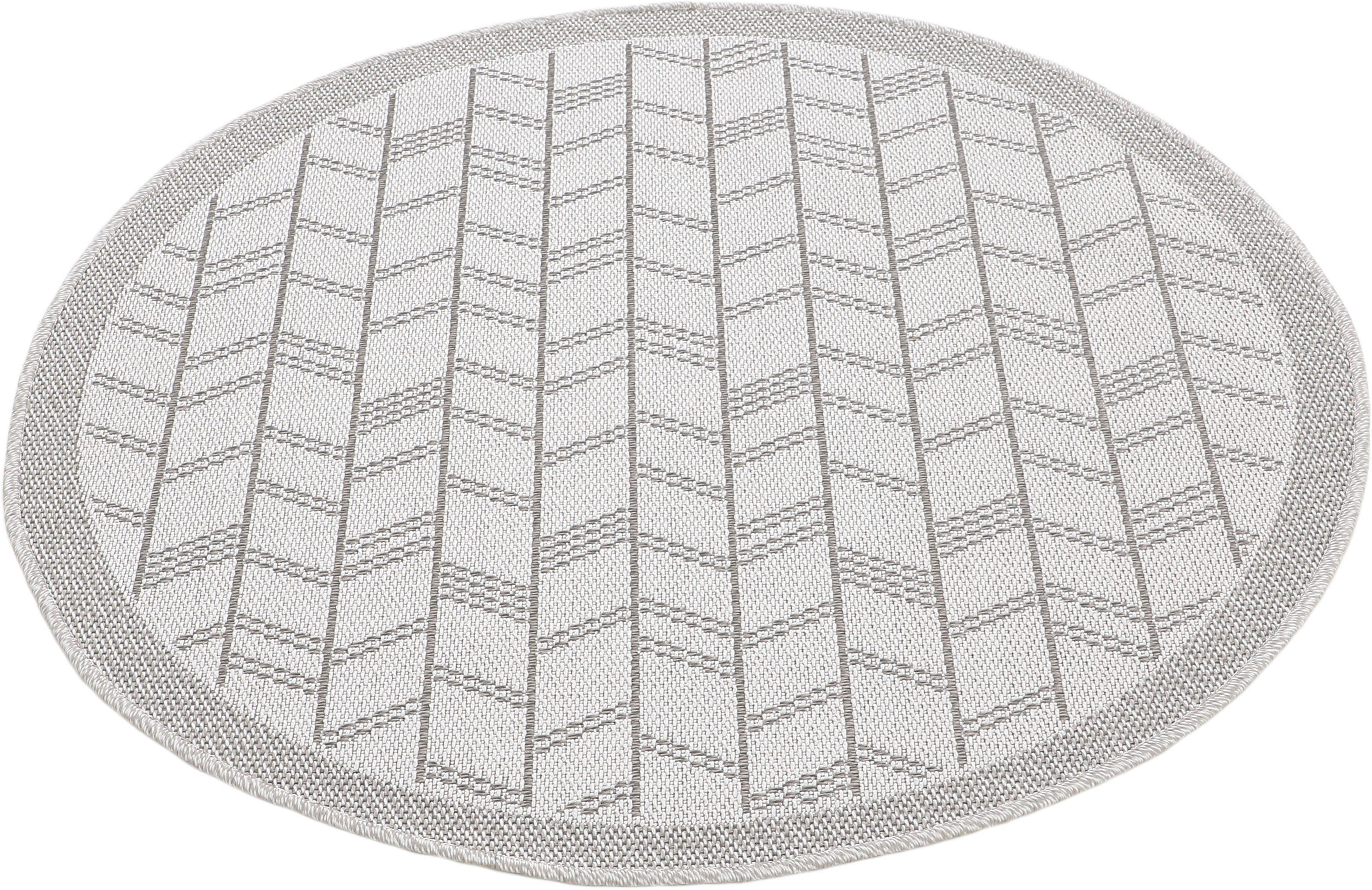 carpetfine Vloerkleed Boho 102 robust vlakweefsel, sisal-look, voor buitengebied
