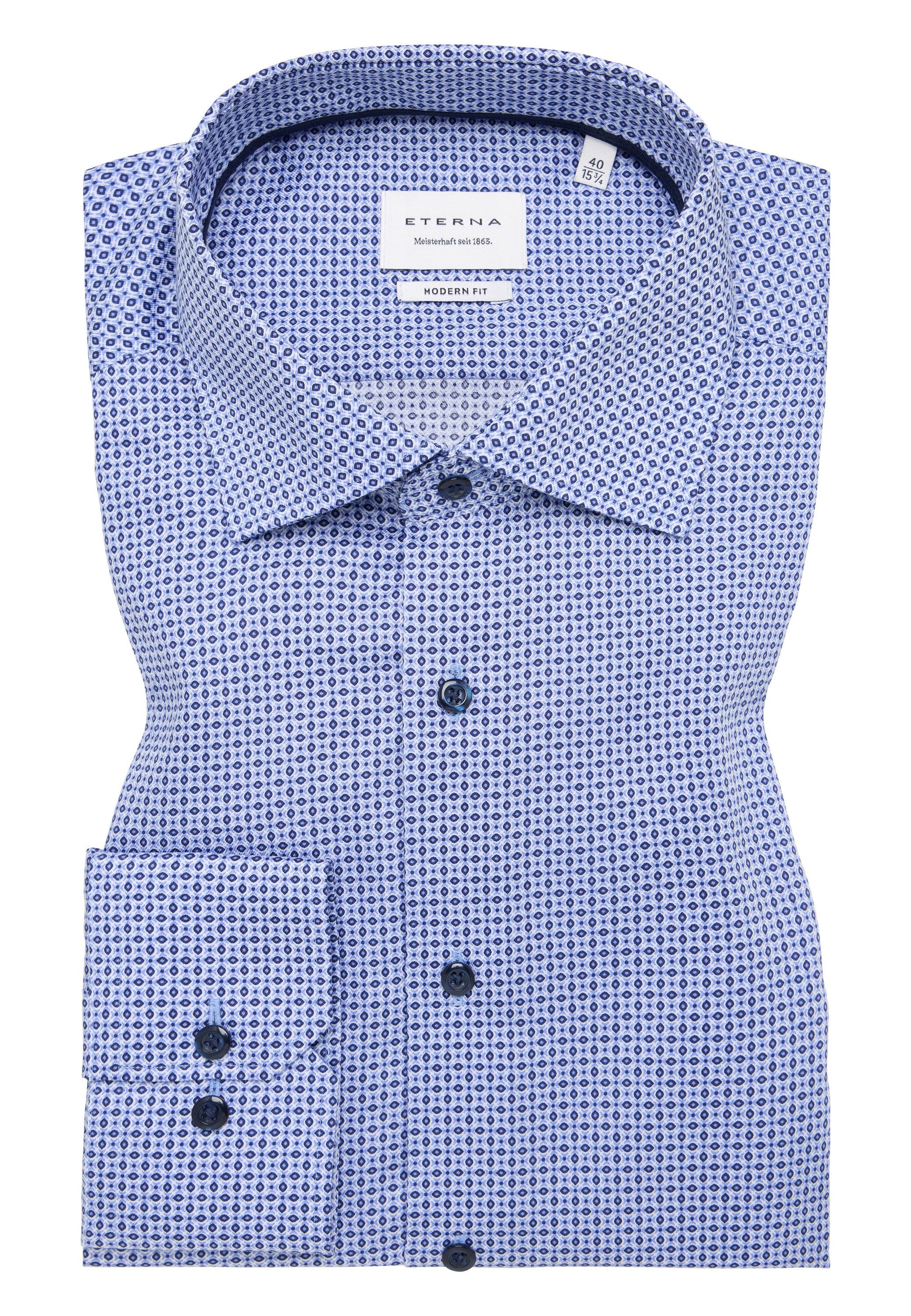 Eterna Overhemd met lange mouwen MODERN FIT NON IRON (strijkvrij)