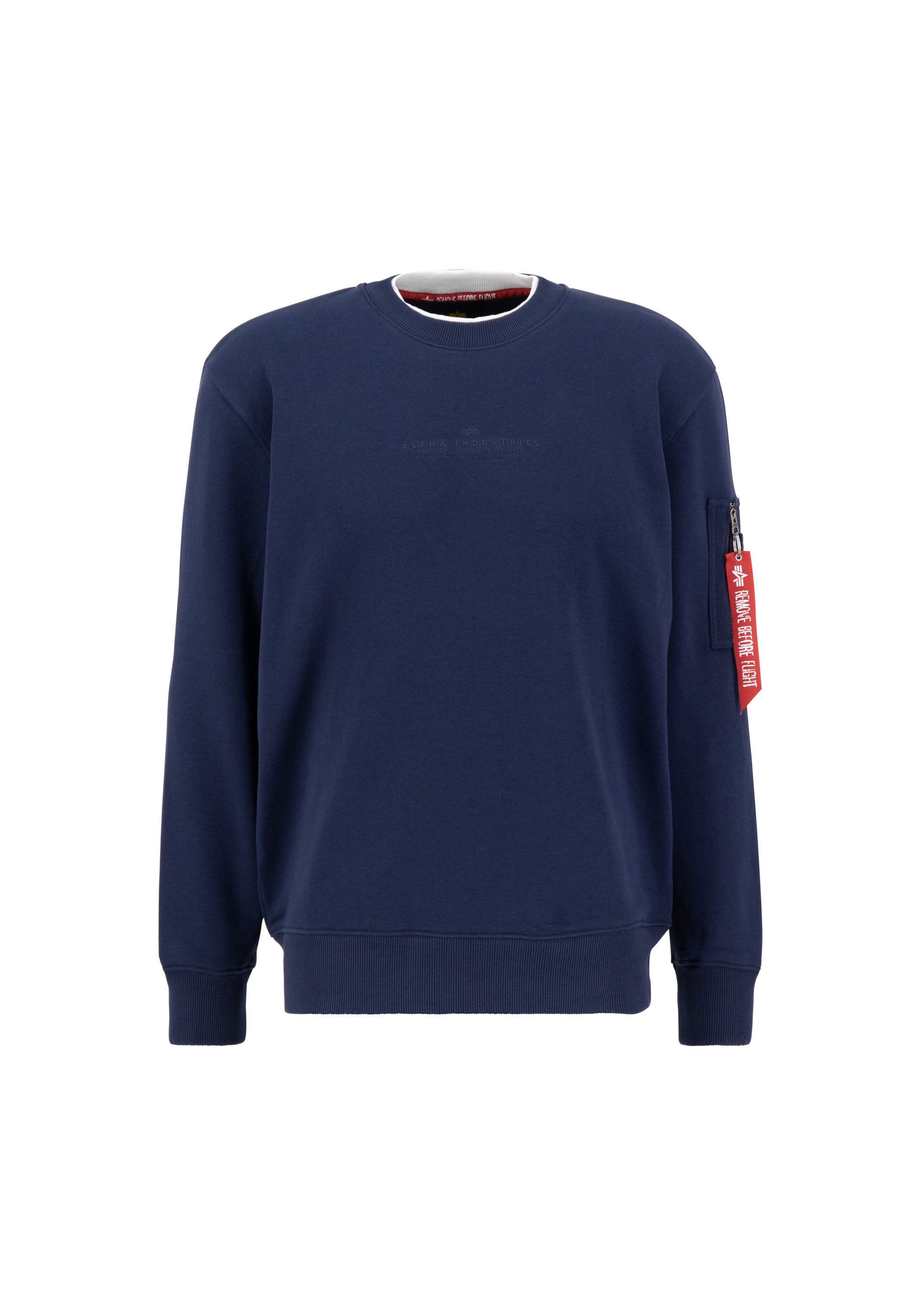 Alpha Industries Sweater Alpha Industries Men - Sweatshirts Double Layer Sweater heren sweaters maat 2XL blauw