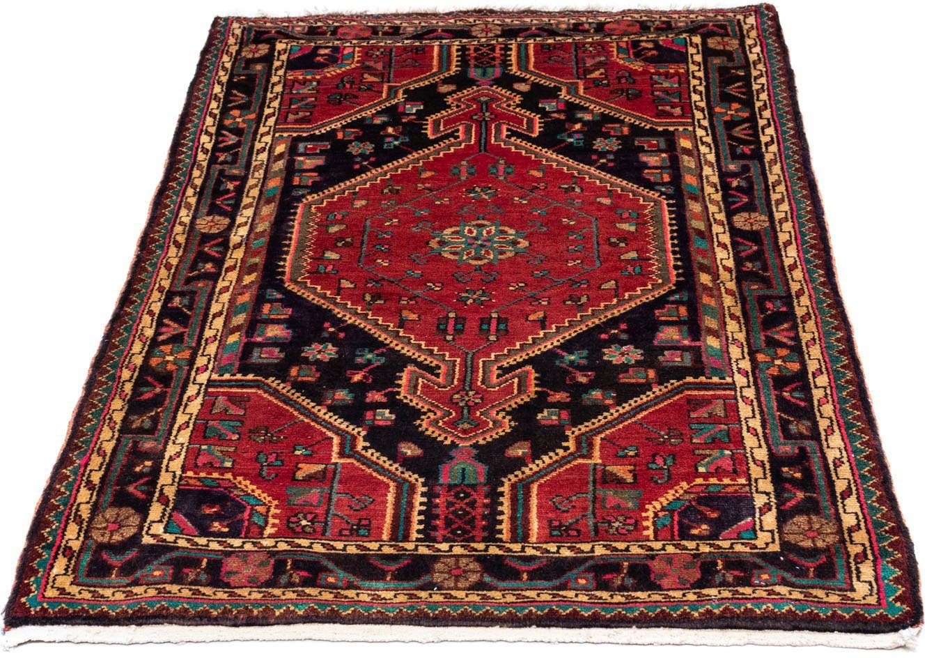 morgenland Wollen kleed Touiserkan medaillon rosso chiaro 131 x 94 cm Handgeknoopt