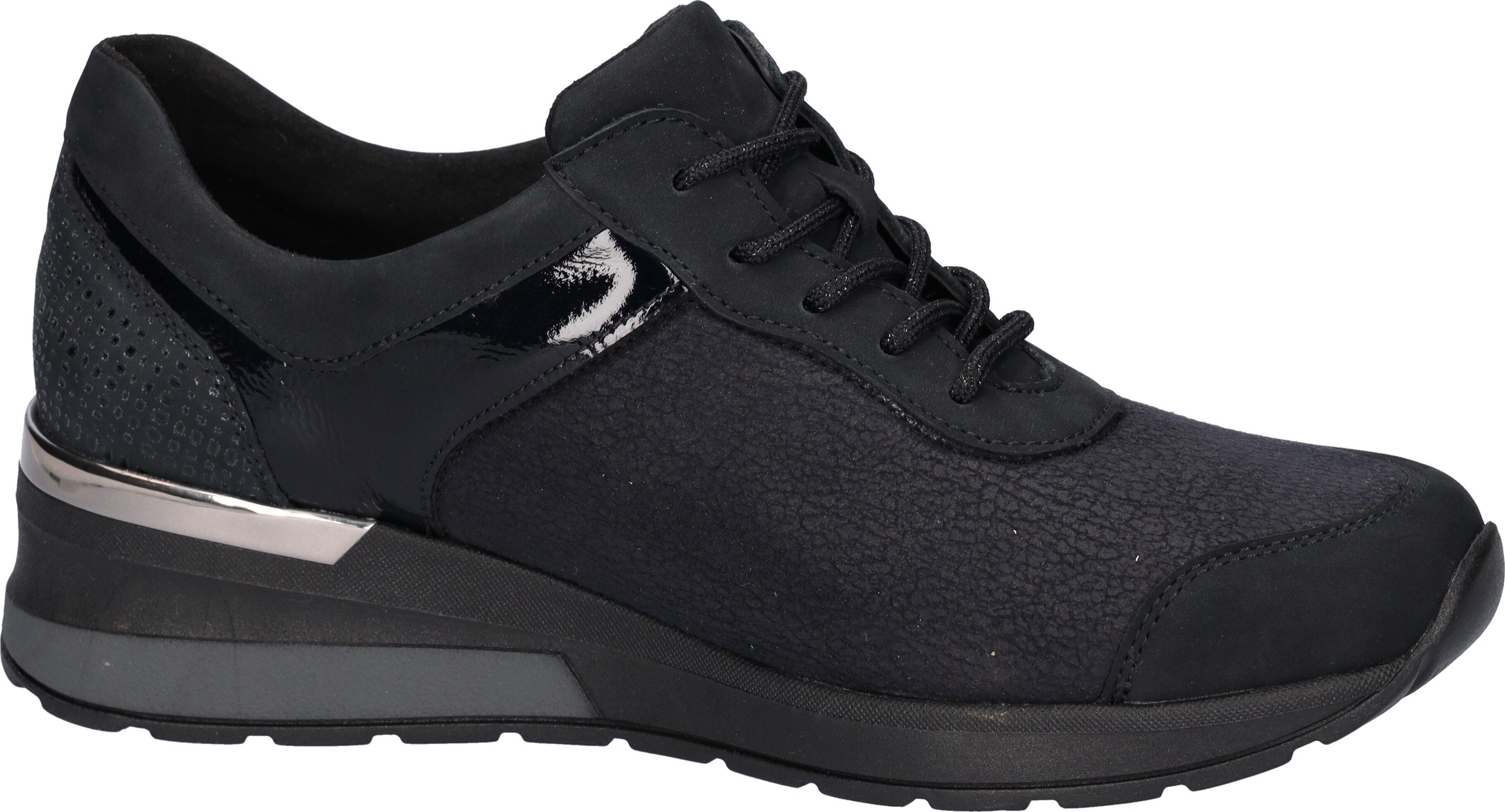 Waldläufer Sneakers met sleehak H-Clara-soft , vrijetijdsschoen, lage schoen, veterschoen met luchtkamerzool