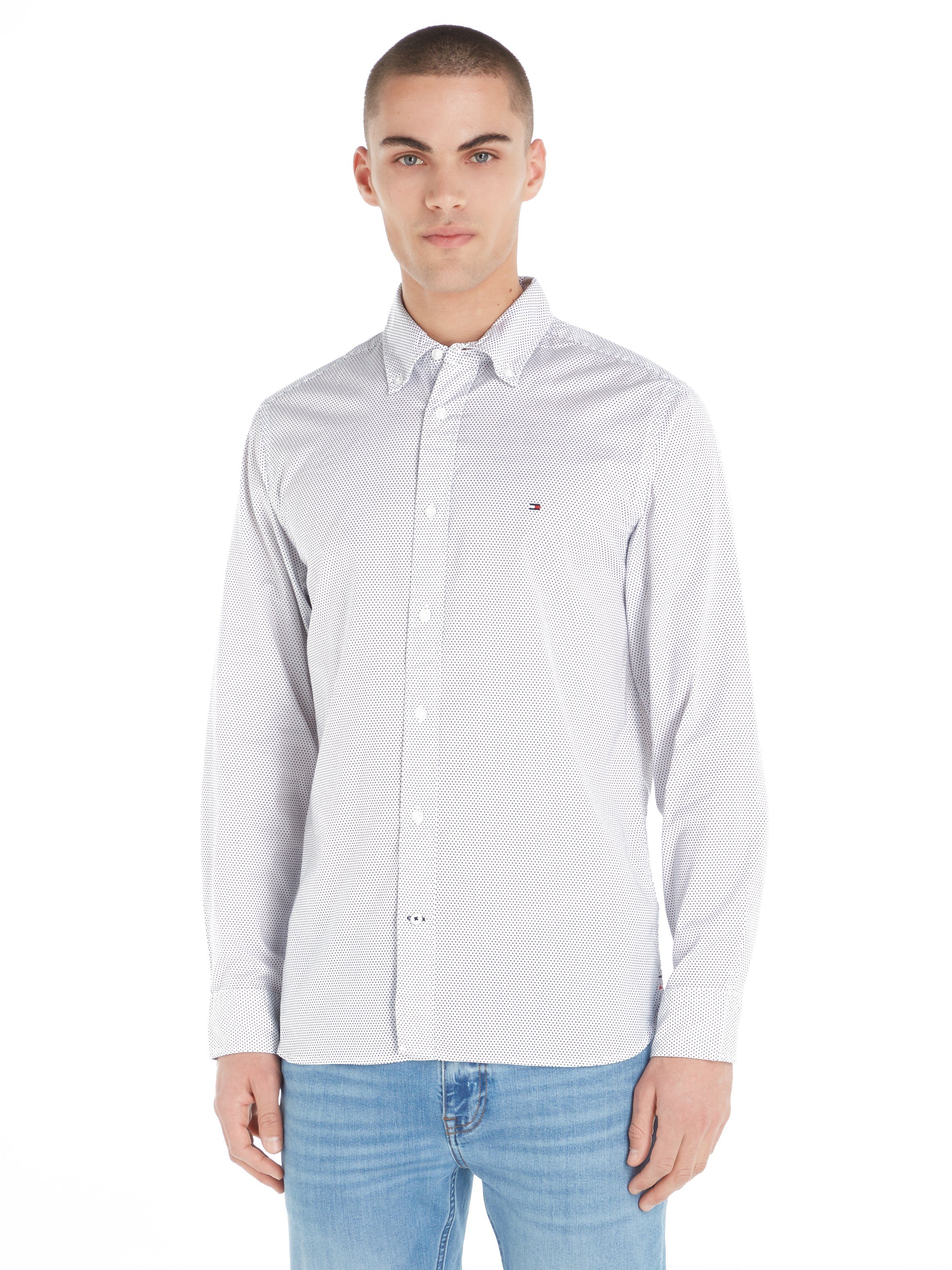 NU 20% KORTING: Tommy Hilfiger Overhemd met lange mouwen CORE FLEX MINI GEO PRT RF SHIRT