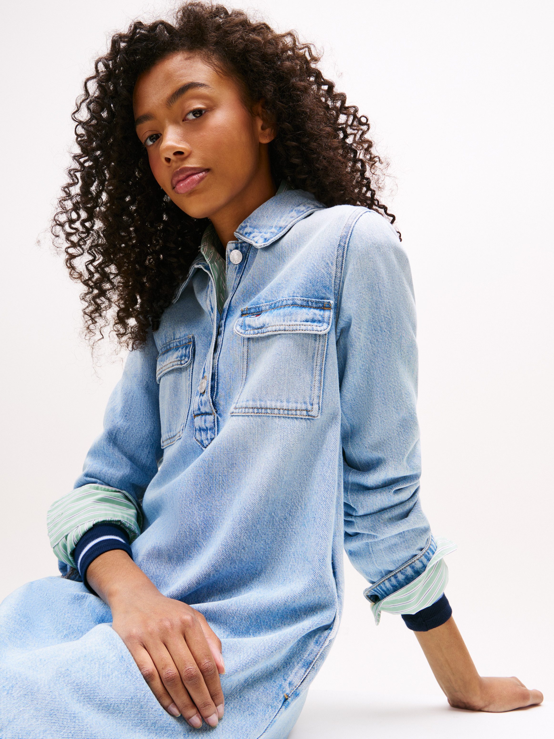TOMMY Jeans jurk A-LINE DENIM DRESS DI2015