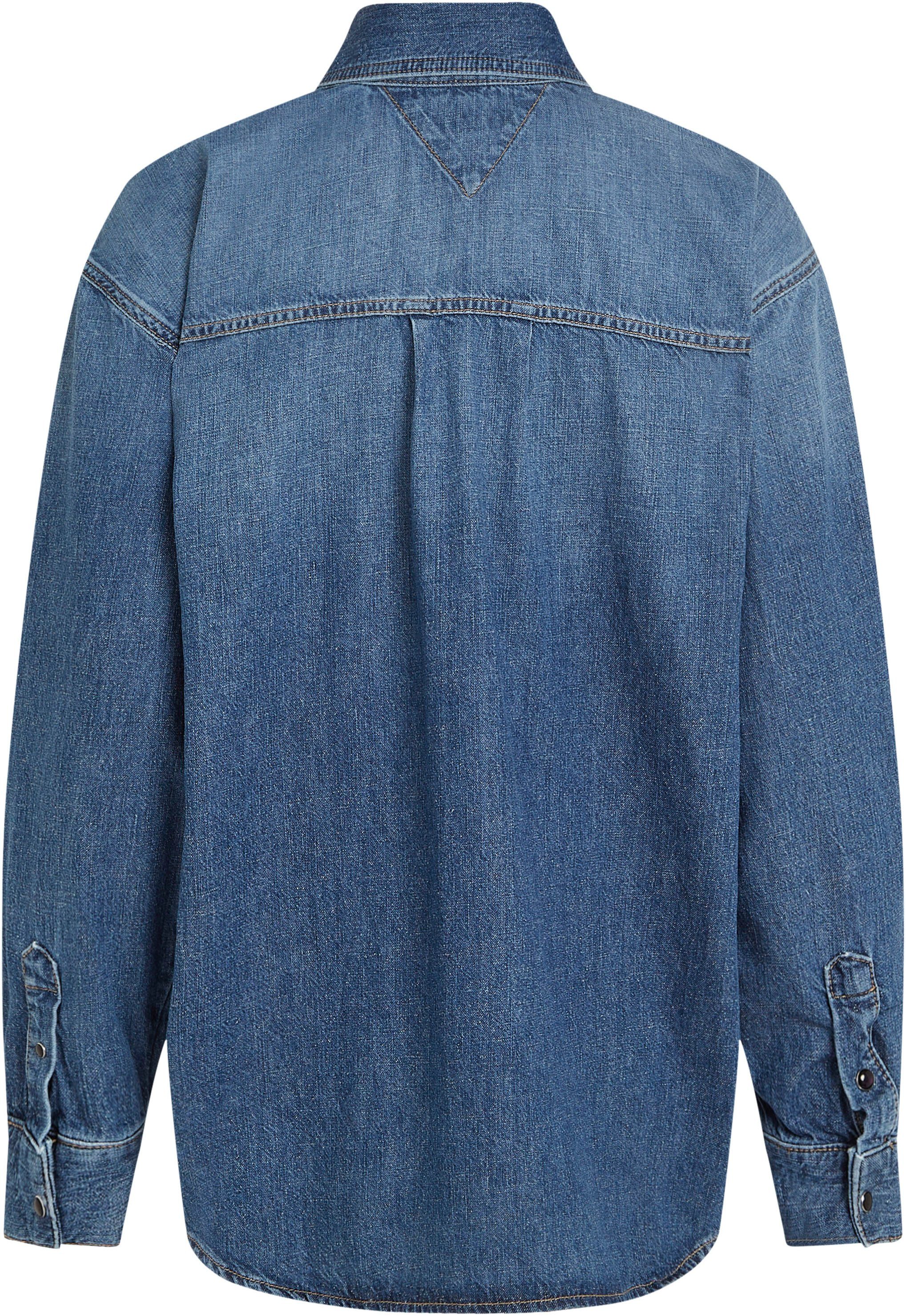 Tommy Hilfiger Overhemdblouse DNM LS RELAXED SHIRT BETH