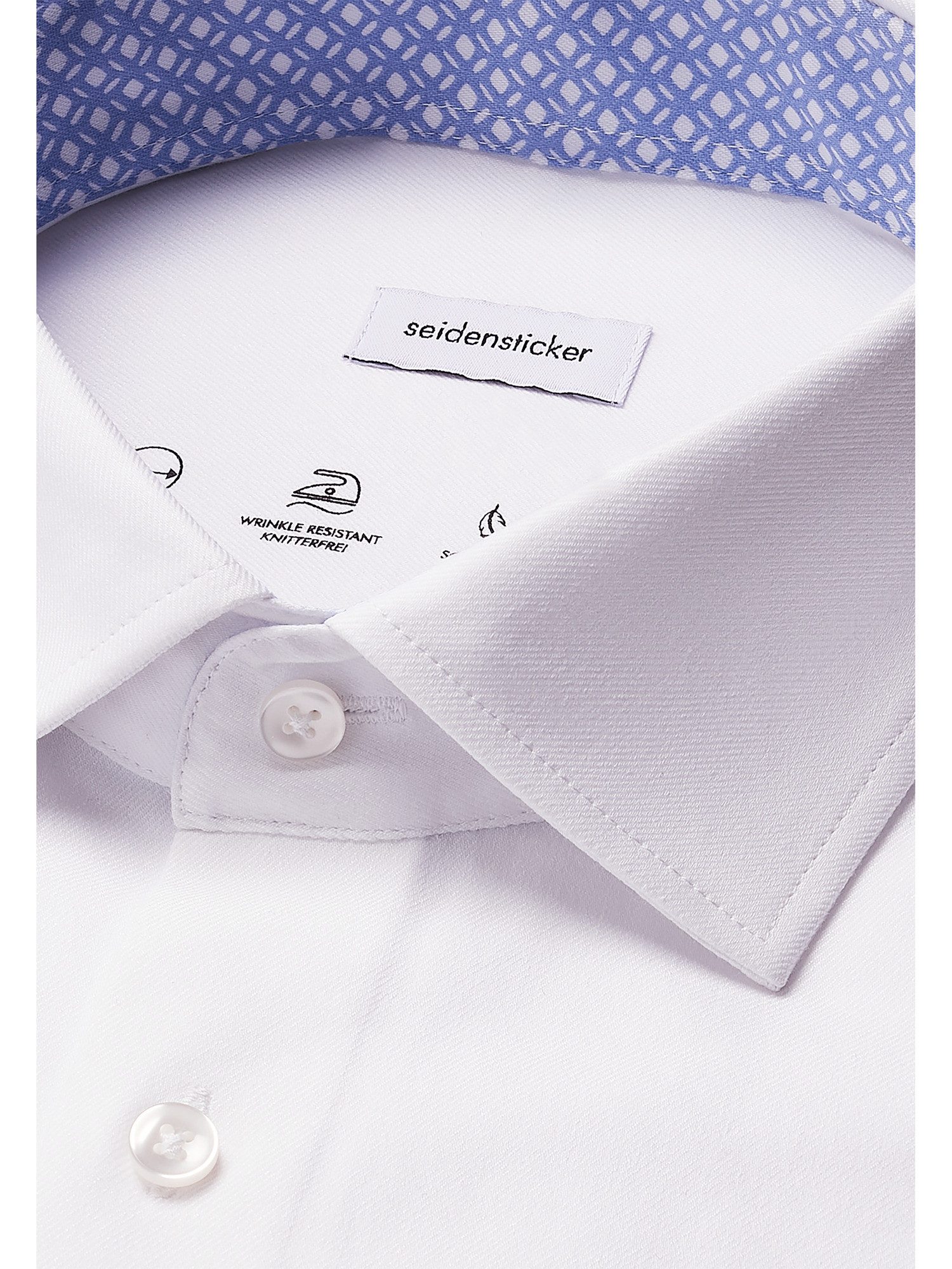 seidensticker Businessoverhemd Zwarte roos Regular 1/1 Kent kraag effen