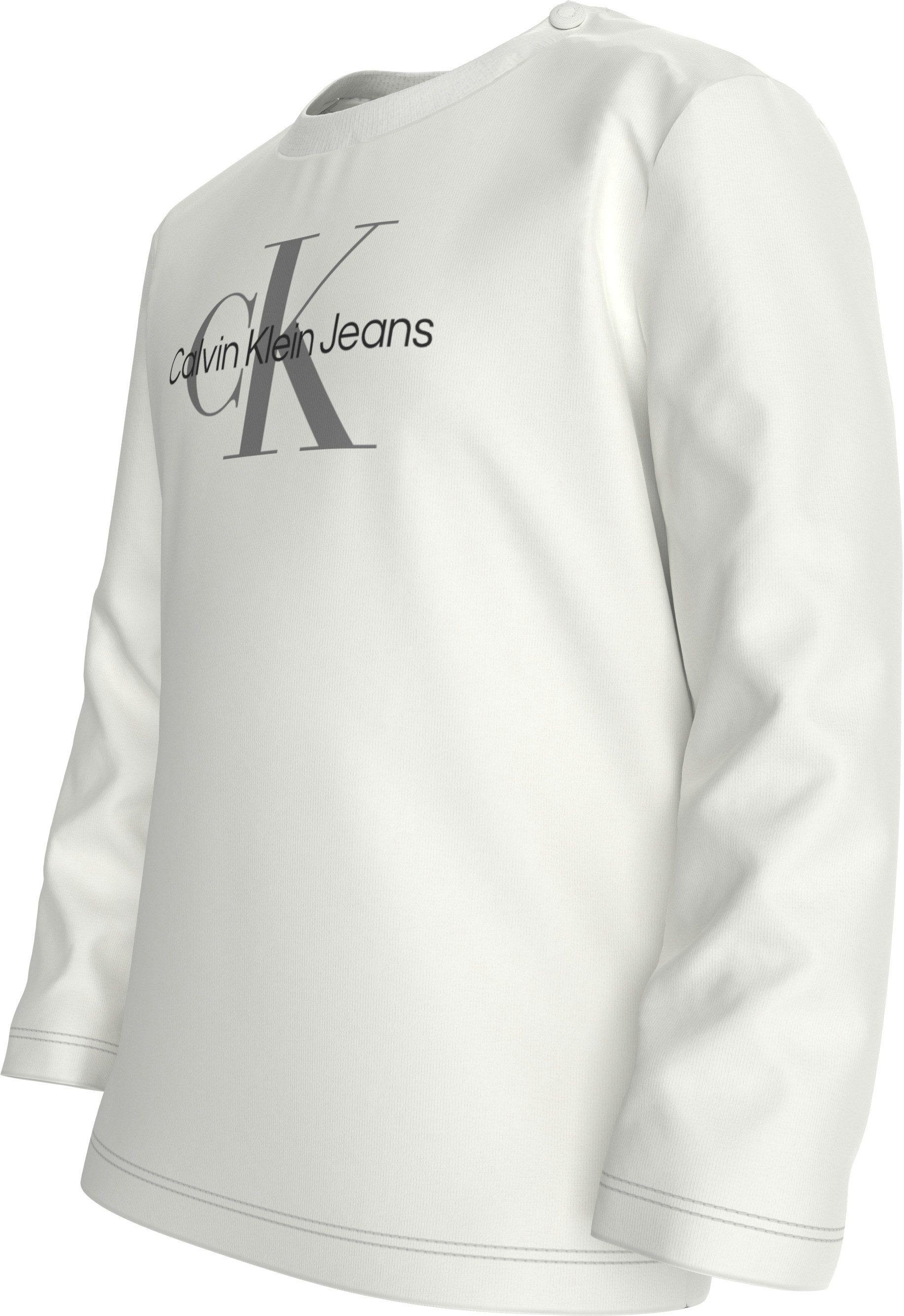 Calvin Klein Shirt met lange mouwen MONOGRAM LS T-SHIRT voor baby’s tot 2 jaar, met grote print