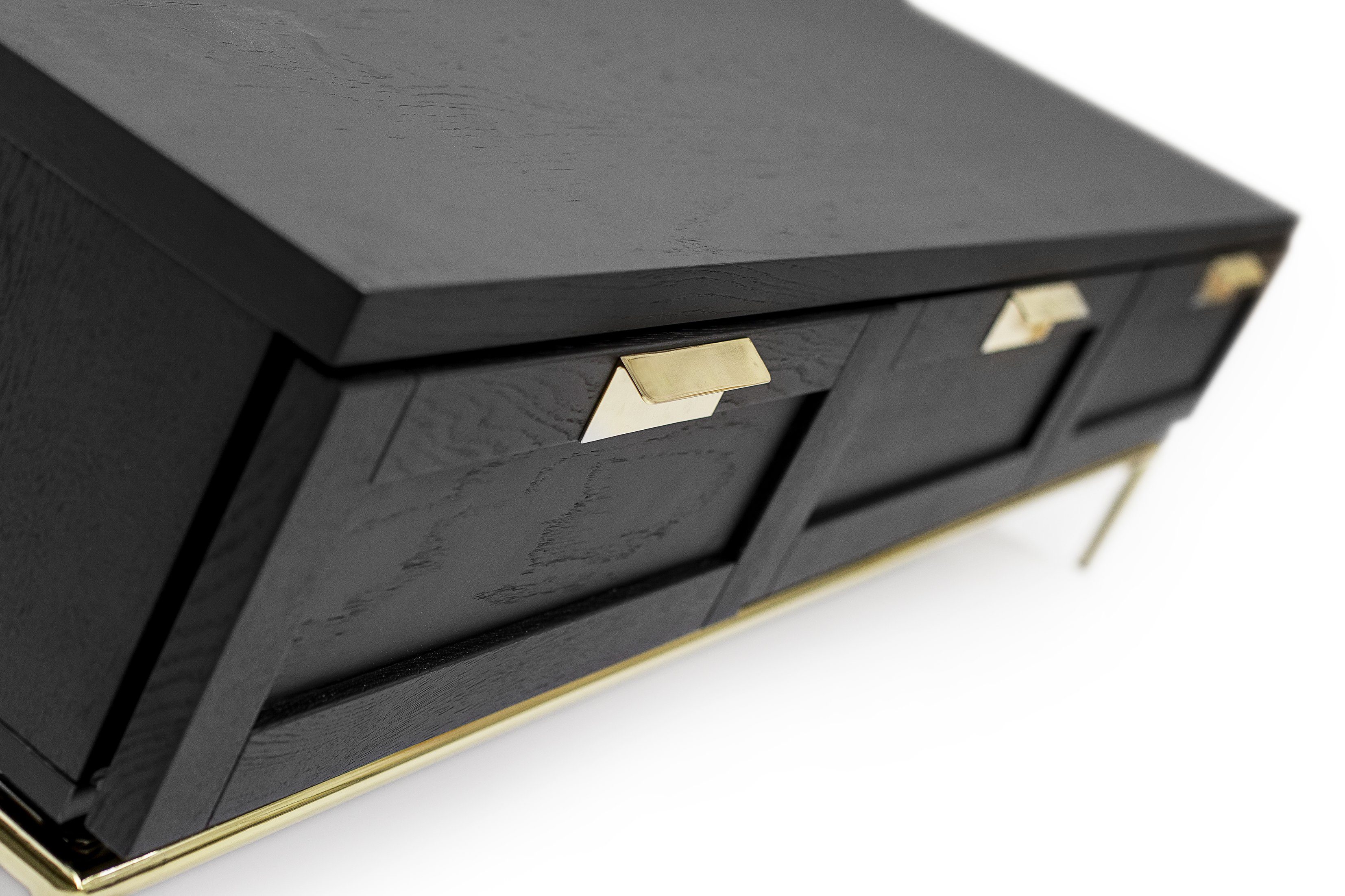 andas Tv-meubel Commode, houtfineer van notenhout, Scandinavisch ontwerp