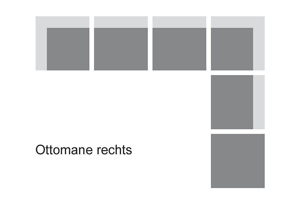 DOMO collection Hoekbank Papenburg met ottomane, naar keuze met slaapfunctie