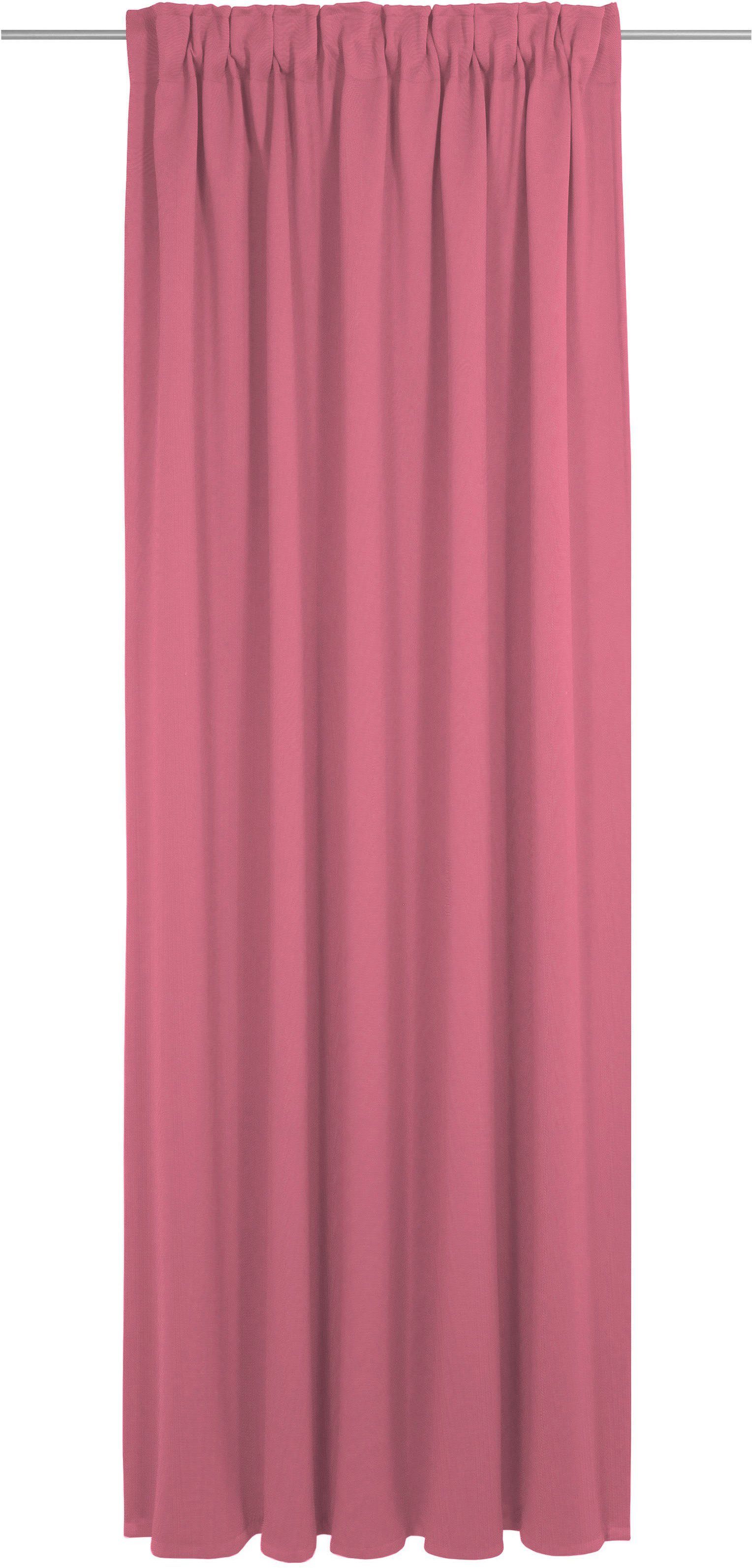 Wirth Gordijn Uni Collection (1 stuk) kant & klaar gordijnen maat 142 cm x 375 cm roze