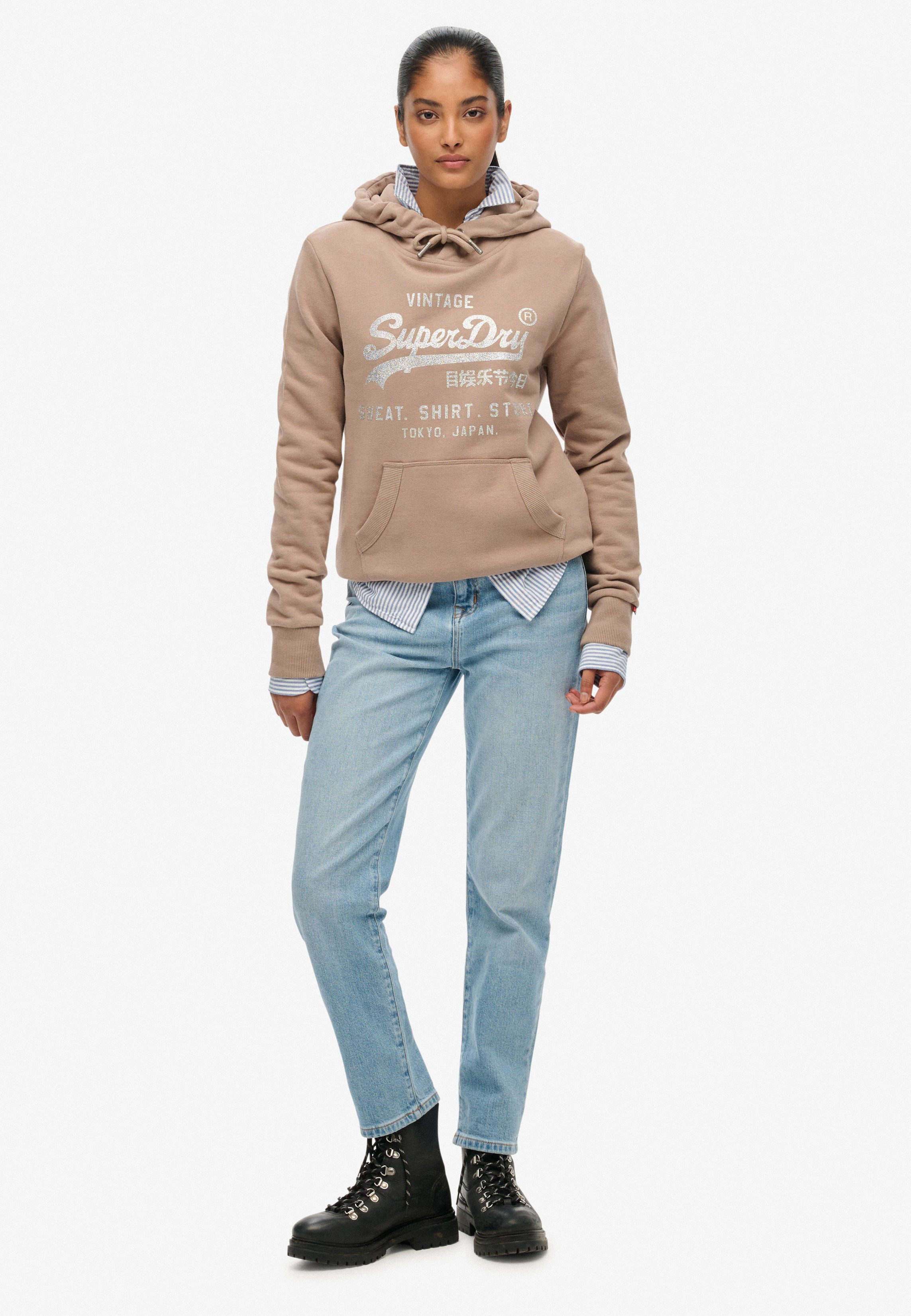 Superdry Hoodie EMBELLISHED VL RELAXED HOOD