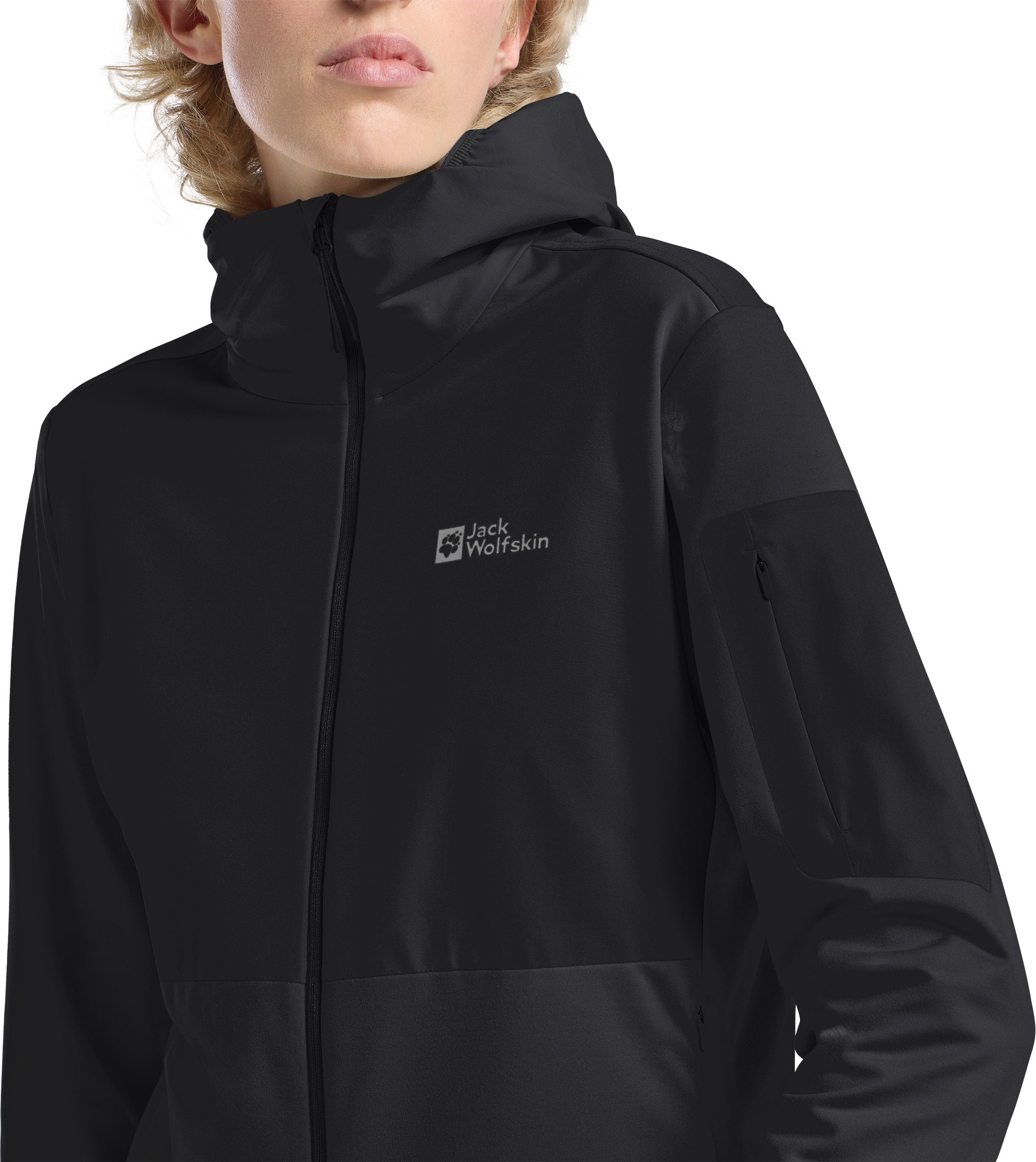 Jack Wolfskin Fleecejack met capuchon PRELIGHT TRAIL HOODY W