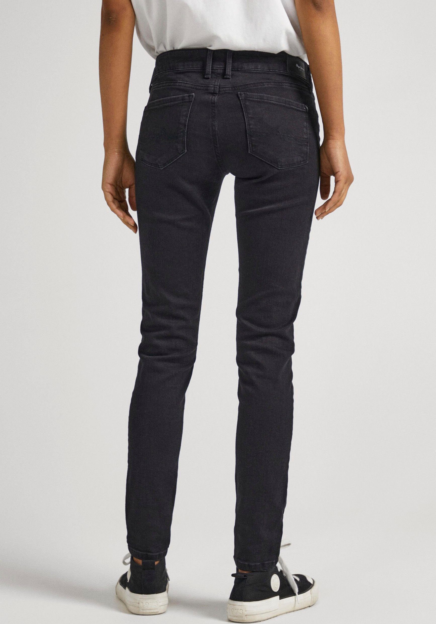 Pepe Jeans Skinny fit jeans SOHO in 5-pocketsstijl met 1-knoop en stretchaandeel