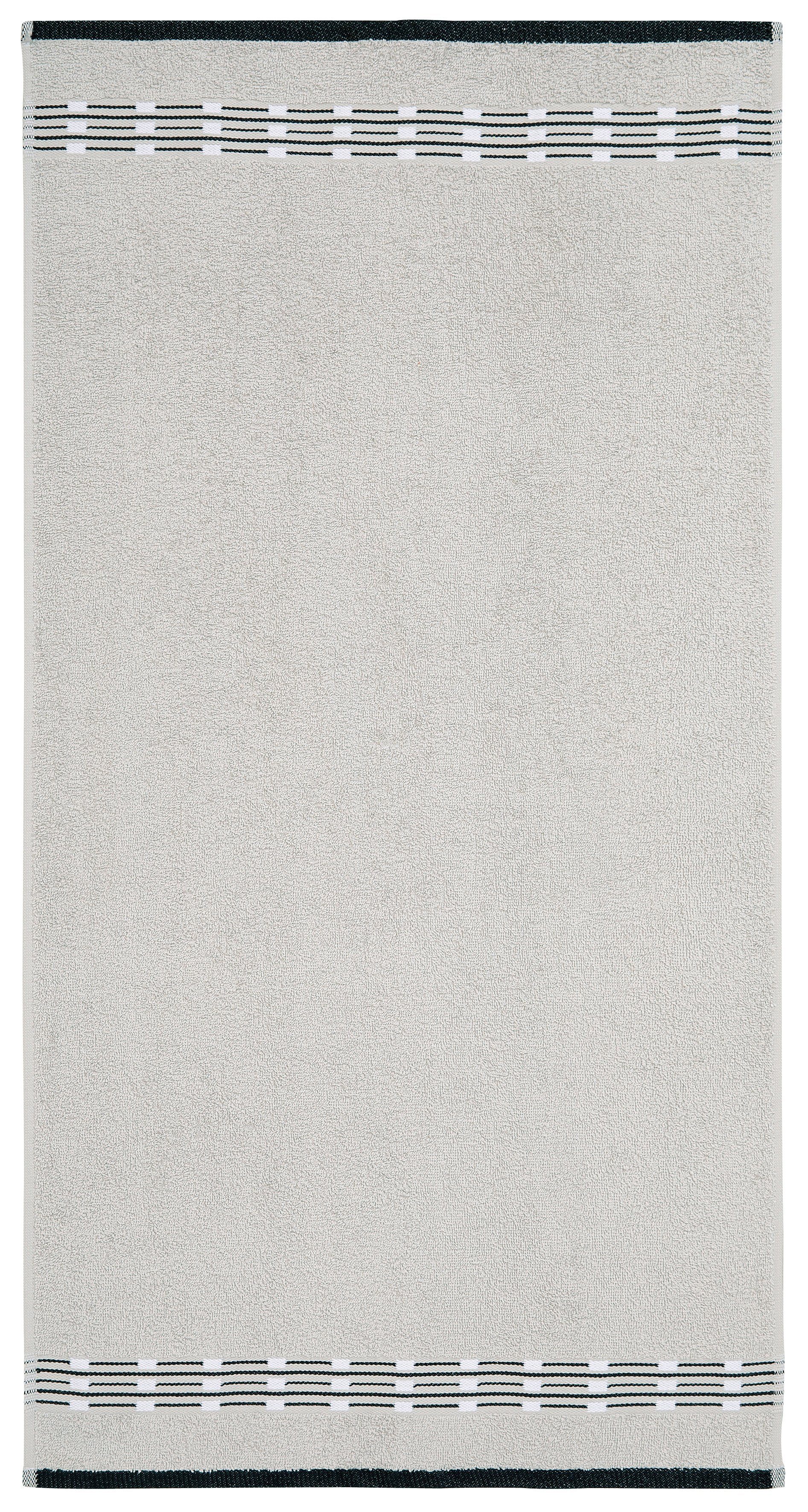 my home Handdoekenset Jonnie Handdoeken van 100% katoen, handdoekenset met randdessin (set)