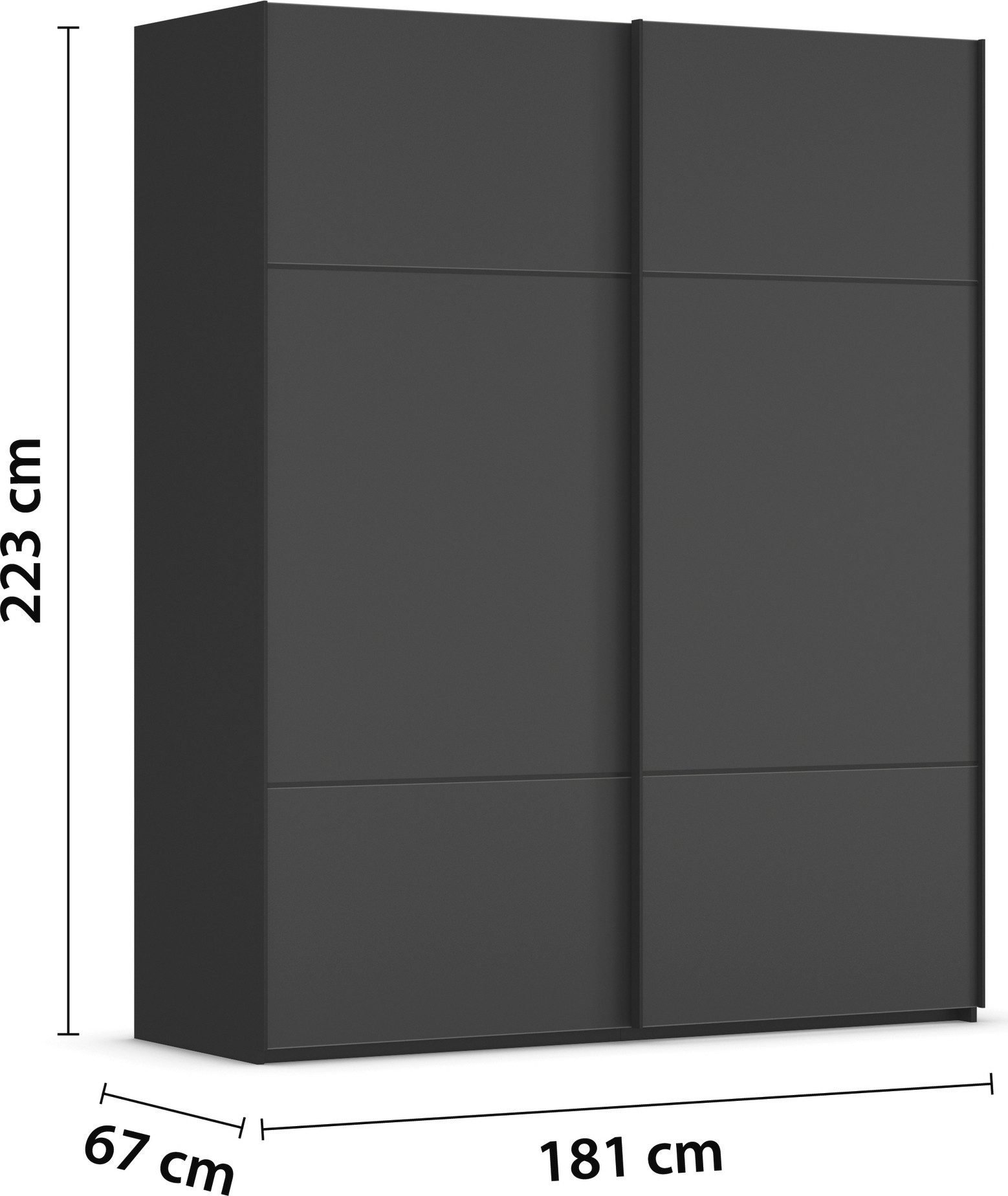 rauch Schuifdeurkast Kledingkast kast garderobe slaapkamerkast SCALE-TRIO edel drievoudig front met 2 sierlijsten glasfront made in germany