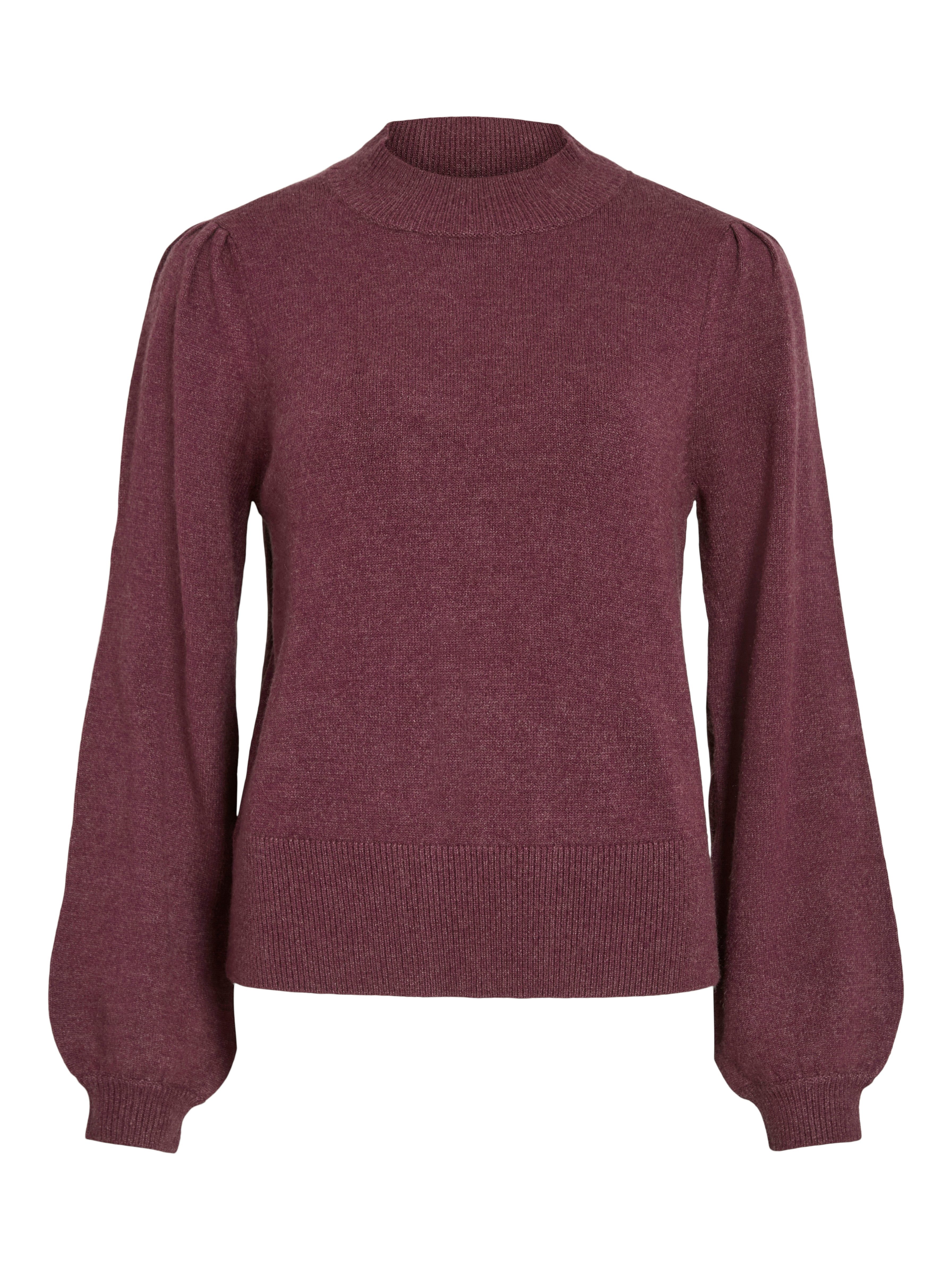 Vila Trui met ronde hals VIRIL TURTLE-NK BALLOON L/S TOP - NOOS