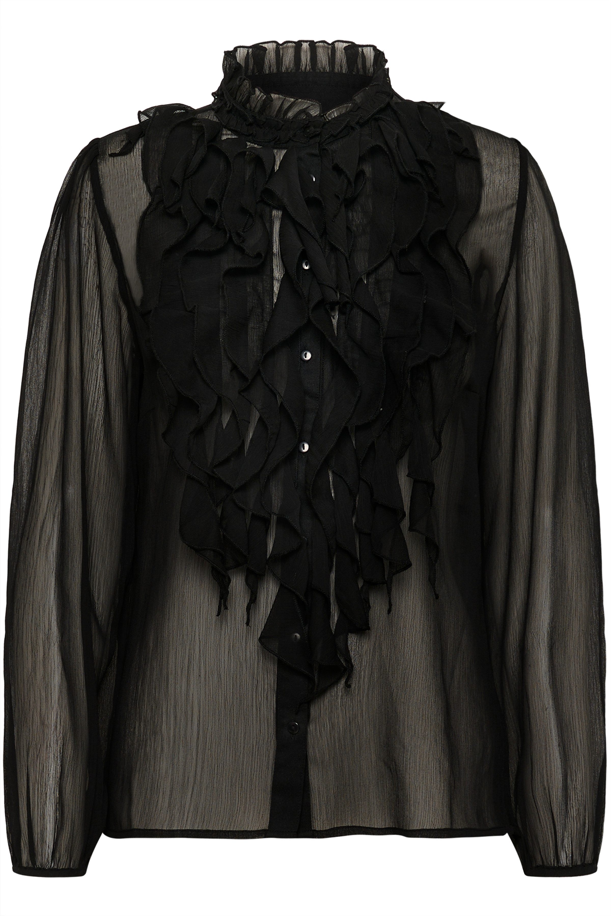 Saint Tropez Blouse met ruches LiljaSZ Crinkle LS Shirt