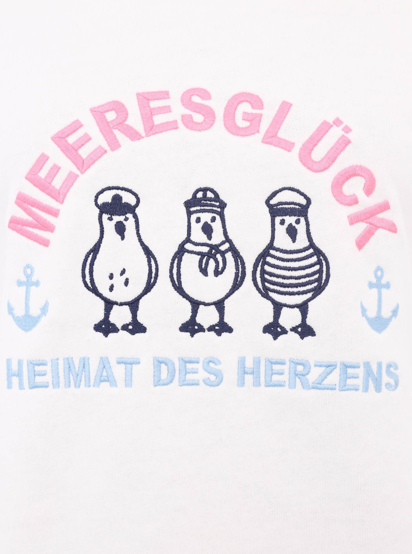 Zwillingsherz Sweatshirt met speelse ankerdetail