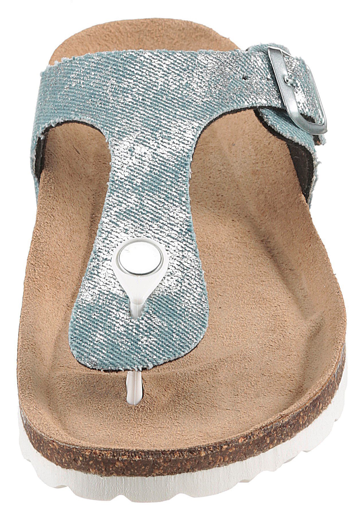 Aniston SHOES Teenslippers , strandschoen, zomerschoen, vakantieschoen, metallic - nieuwe collectie