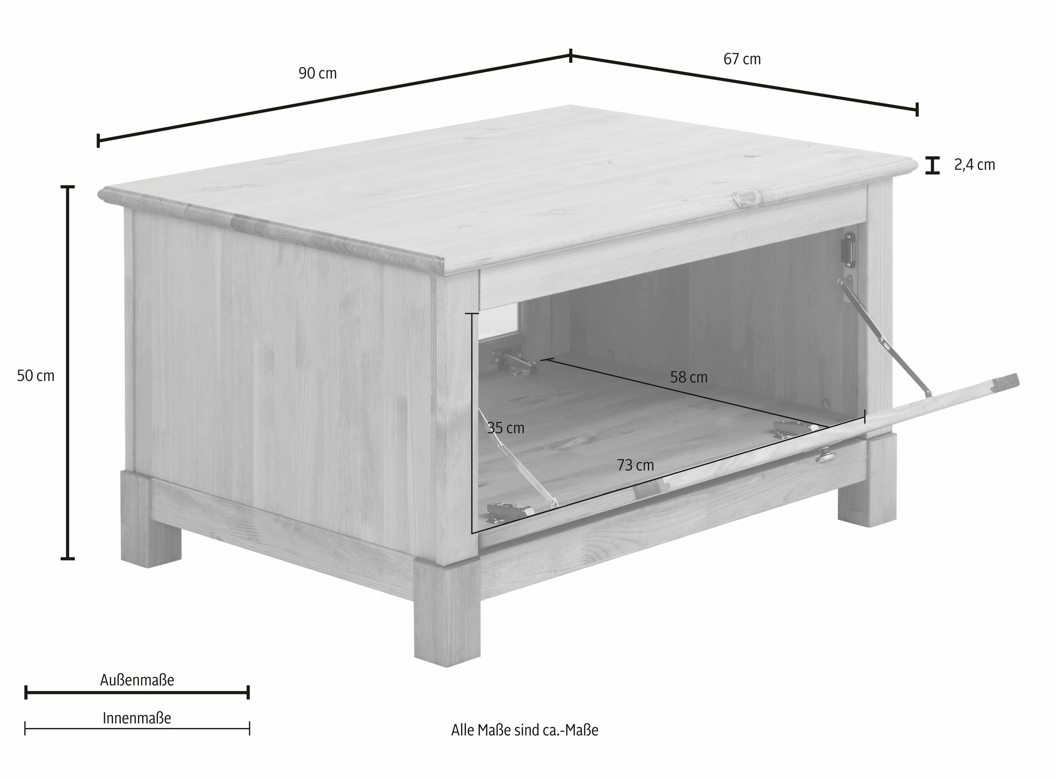 Home affaire Salontafel Rauna Breedte 90 cm.