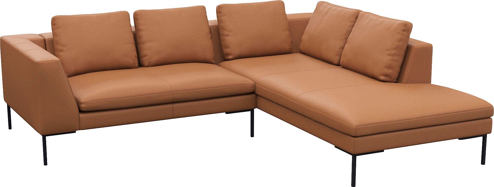 FLEXLUX Hoekbank Loano, super comfortabel zitcomfort door koudschuim in de zitting, L-vorm