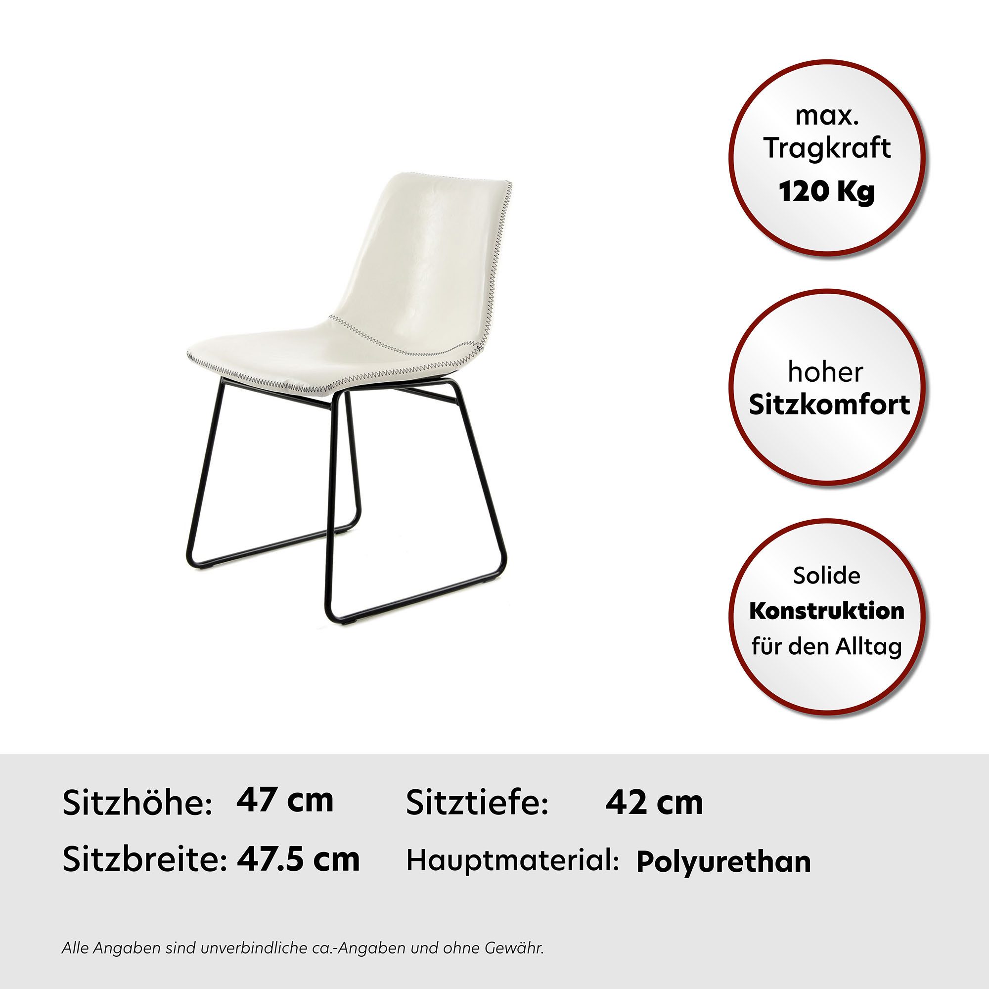Kayoom Stoel Caila 110 2-delige set, eetkamerstoel in robuuste uitvoering onderhoudsvriendelijk, modern, duurzaam, integreerbaar in elke woonstijl (set, 2 stuks)