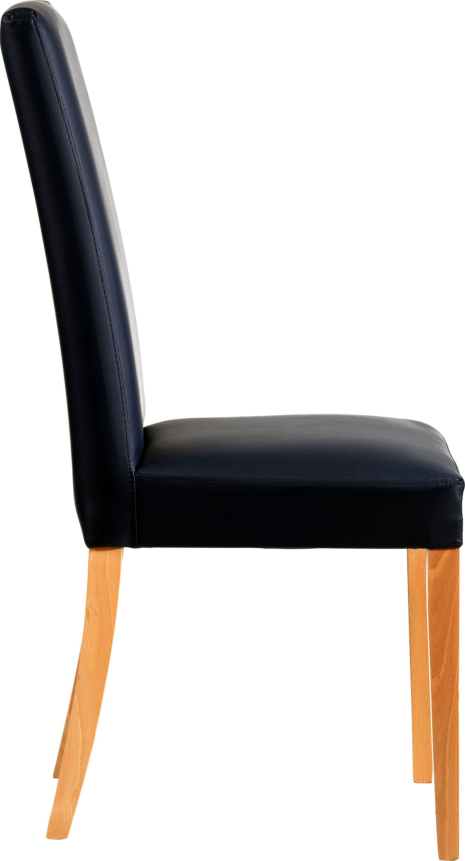 Home affaire Stoel Java Frame van massief hout, in een set van 2, ecru of donker (set, 2 stuks)
